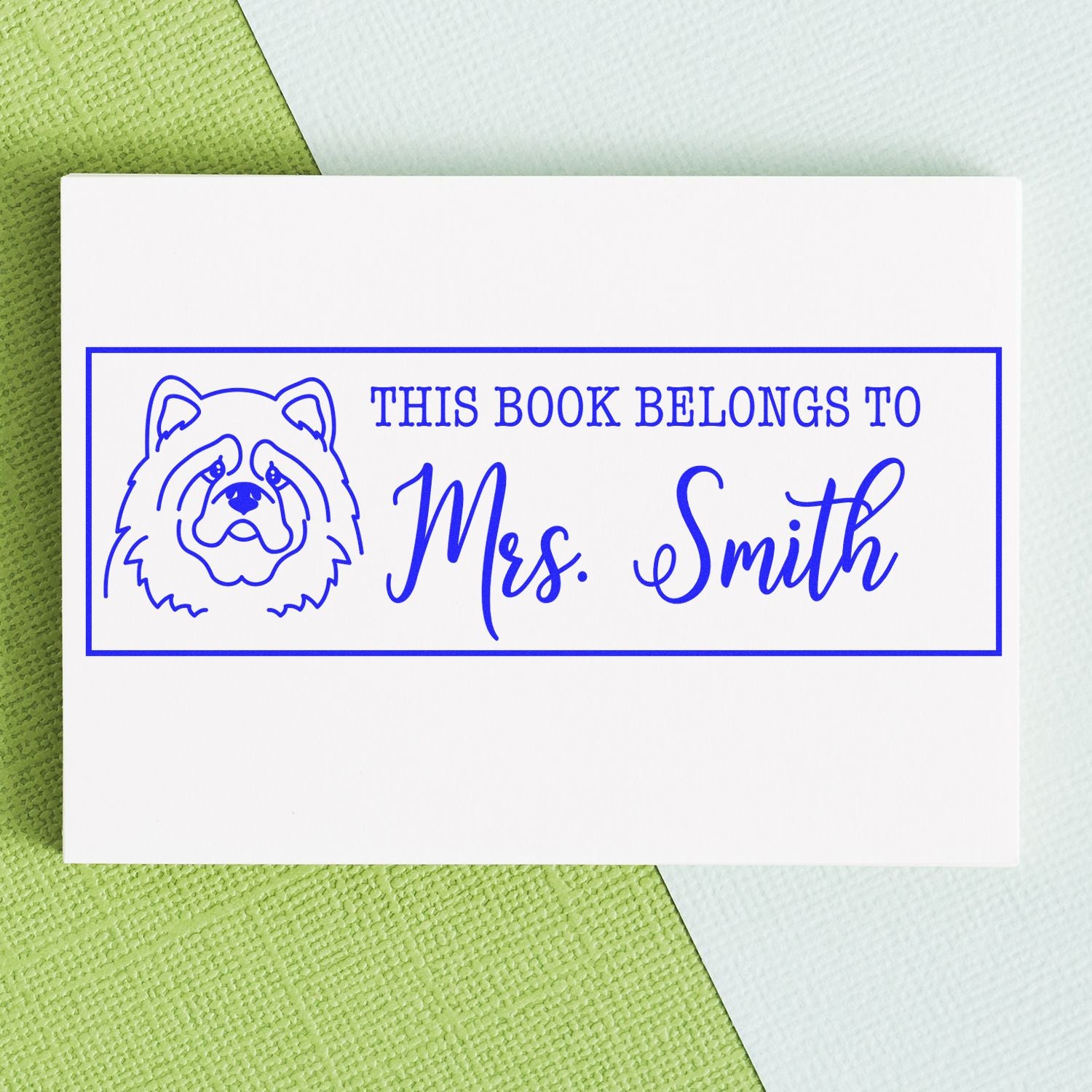 Self-Inking Chow Outline Customized Book Identification Stamp - Engineer Seal Stamps