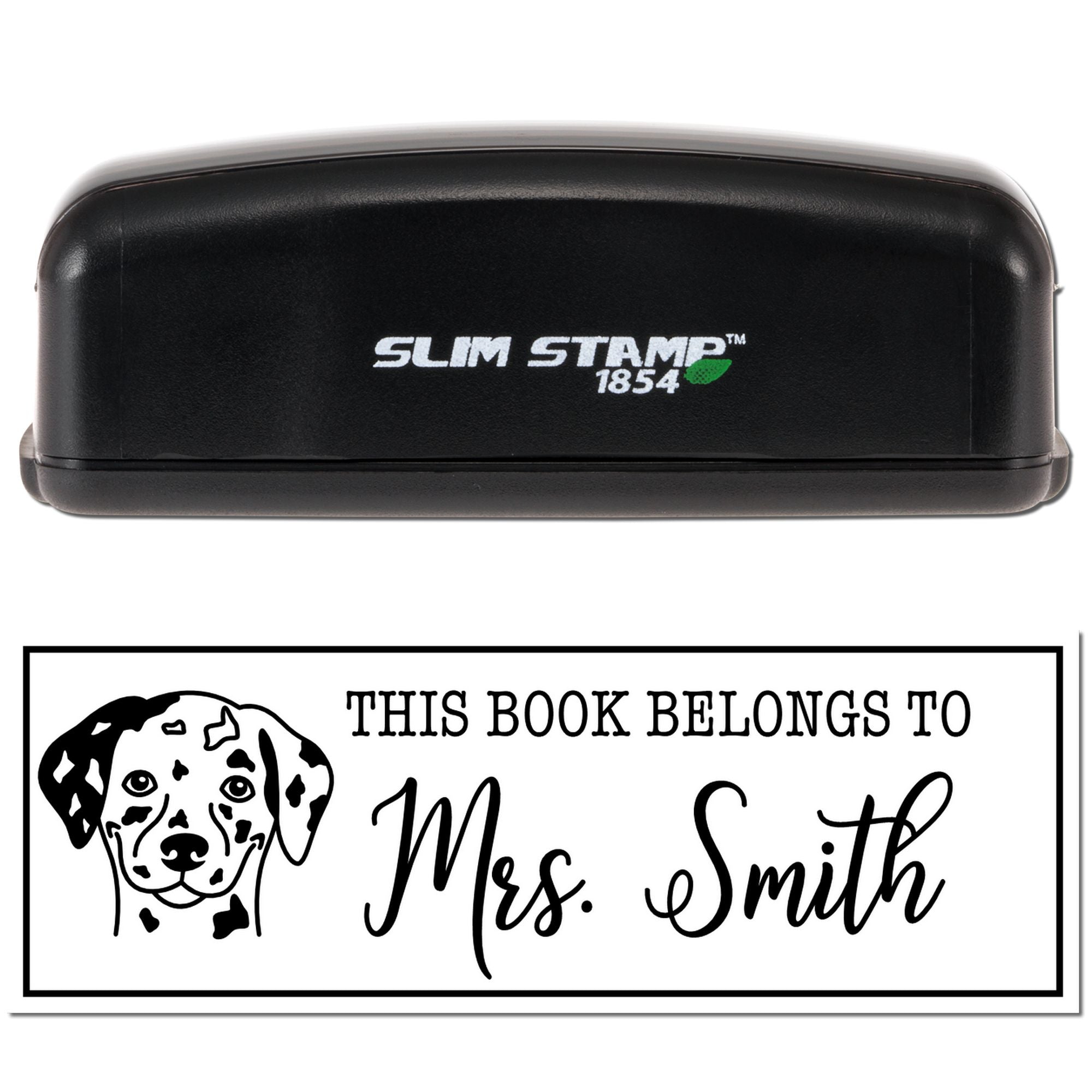 Portable Pre-Ink Dalmatian Dog Custom Book Belongs To Stamp - Engineer Seal Stamps