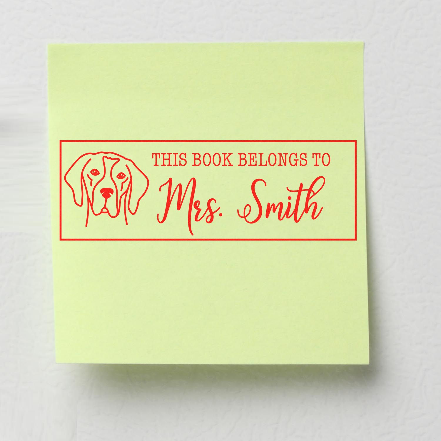 Wood Handle English Pointer Personalized Free Little Library Rubber Stamp - Engineer Seal Stamps