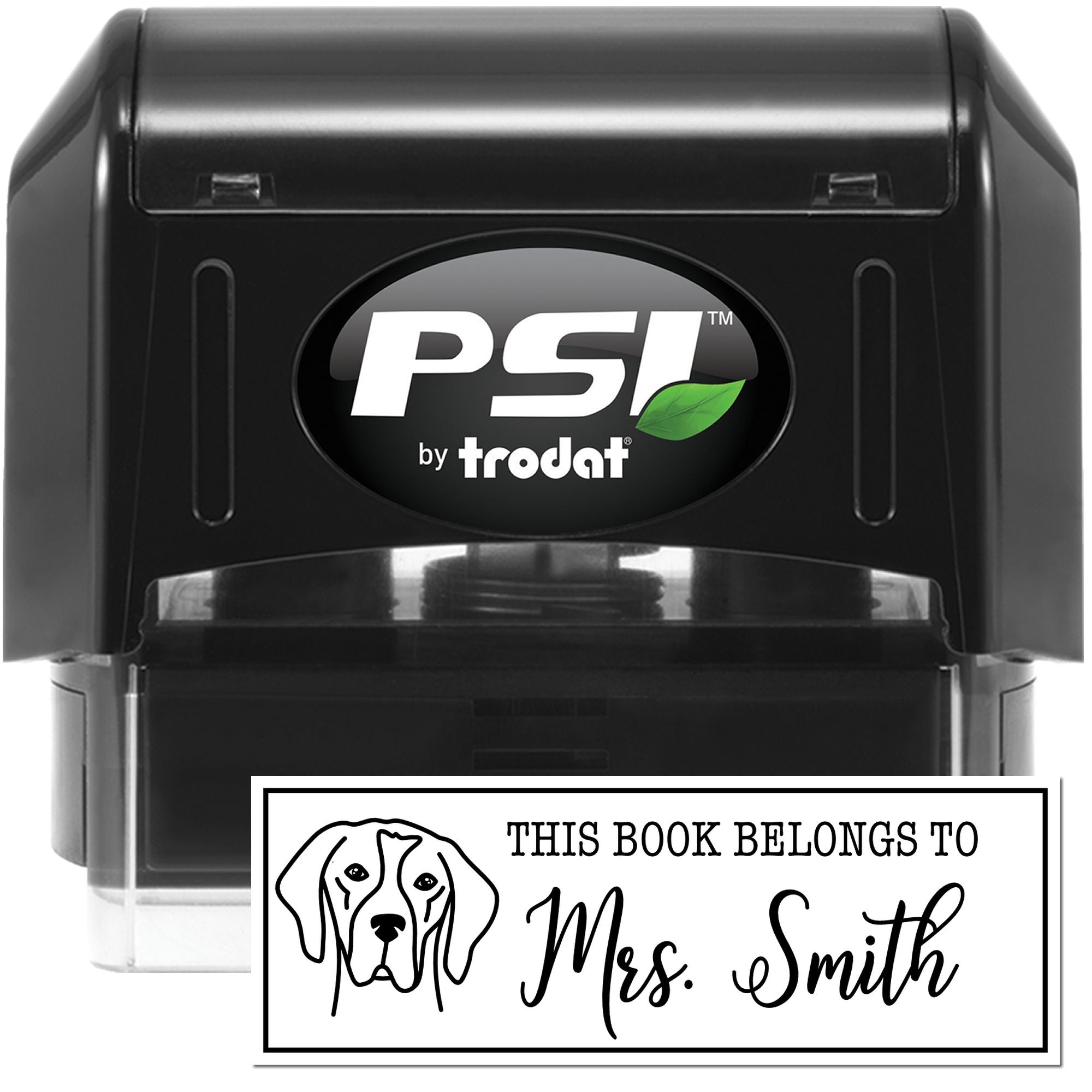 PSI Pre-Inked English Pointer Dog Outline Customized Library Stamp - Engineer Seal Stamps