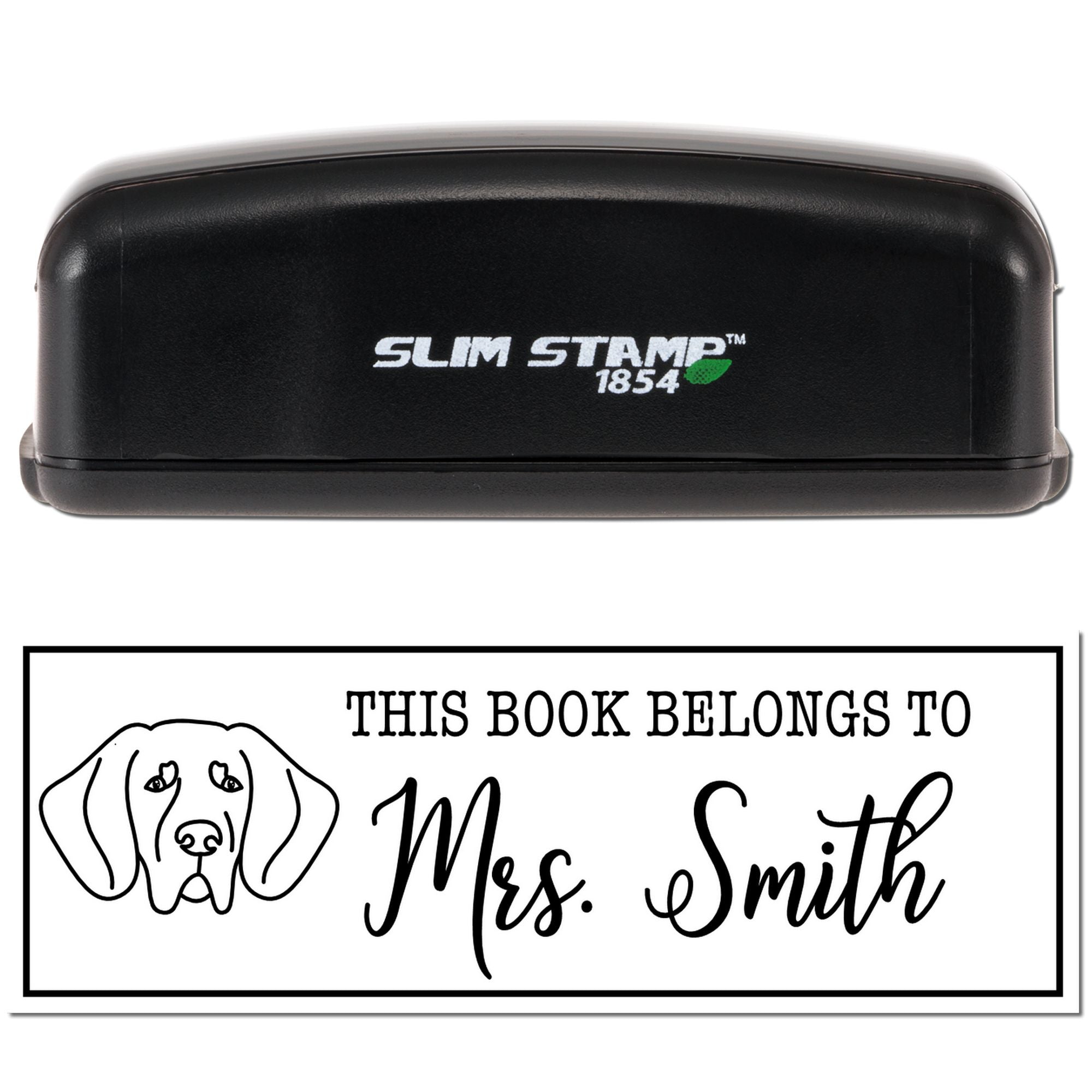 Portable Pre-Ink Great Dane Dog Personalized Library Stamp - Engineer Seal Stamps