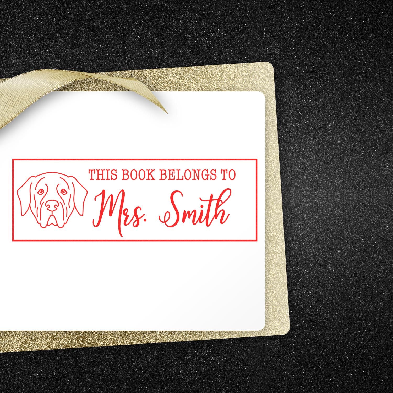 Portable Pre-Ink Mastiff Dog Customized Book Belongs Stamp - Engineer Seal Stamps