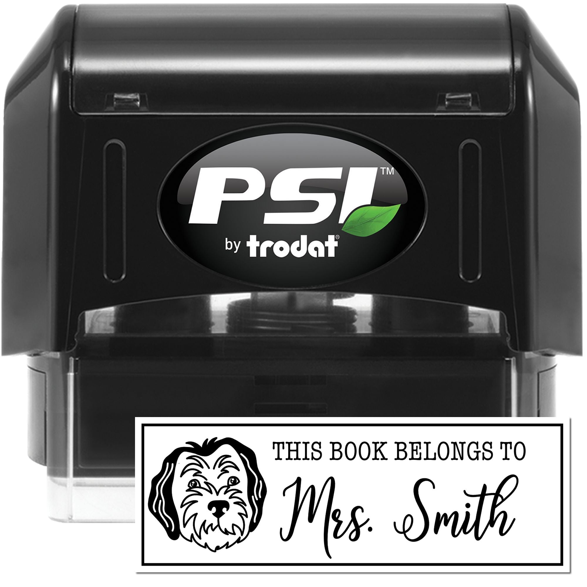 PSI Pre-Inked Sheepadoodle Dog Outline Custom Personal Book Stamp - Engineer Seal Stamps
