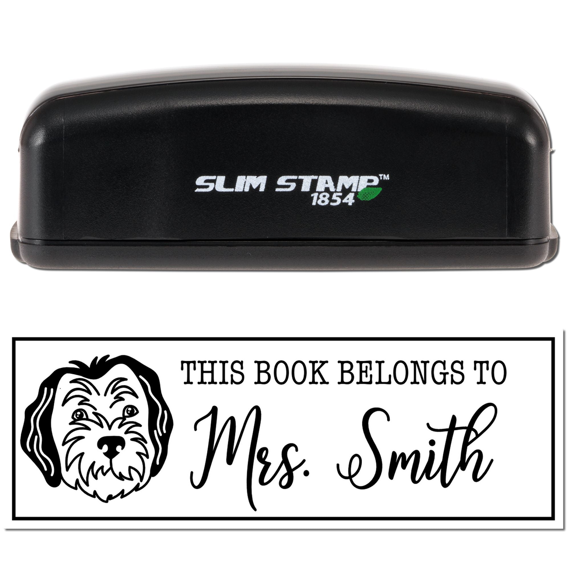 Portable Pre-Ink Sheepadoodle Dog Custom Made Library Book Stamp - Engineer Seal Stamps