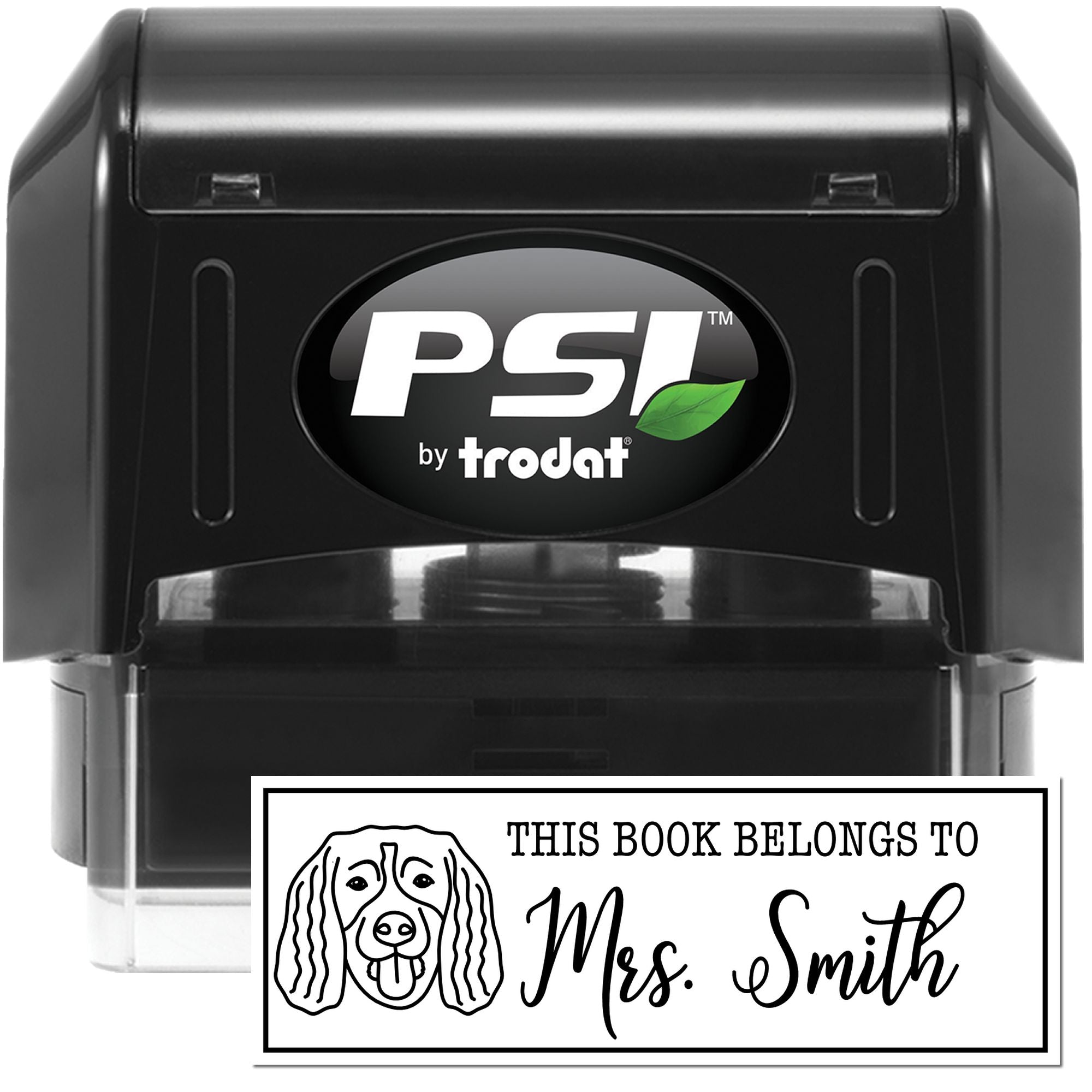 PSI Pre-Inked Springer Spaniel Dog Outline Personalized Library Stamp - Engineer Seal Stamps