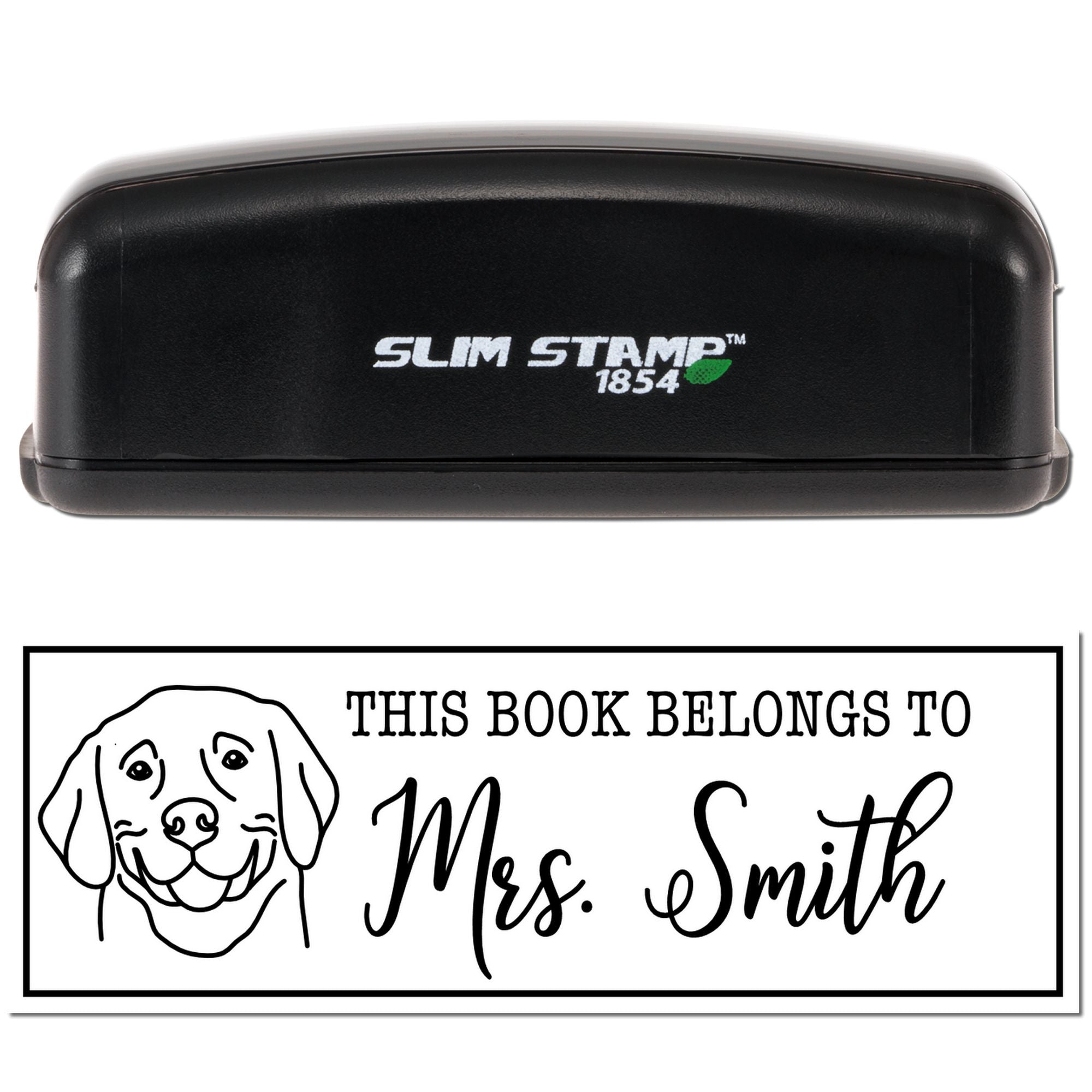 Portable Pre-Ink Weimaraner Dog Custom Book Belongs Stamp - Engineer Seal Stamps