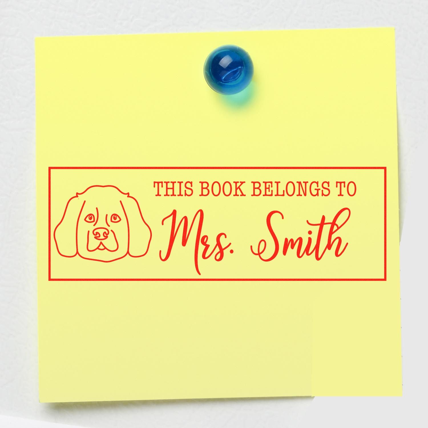 Self-Inking Westie Outline Customized Book Nook Stamp - Engineer Seal Stamps