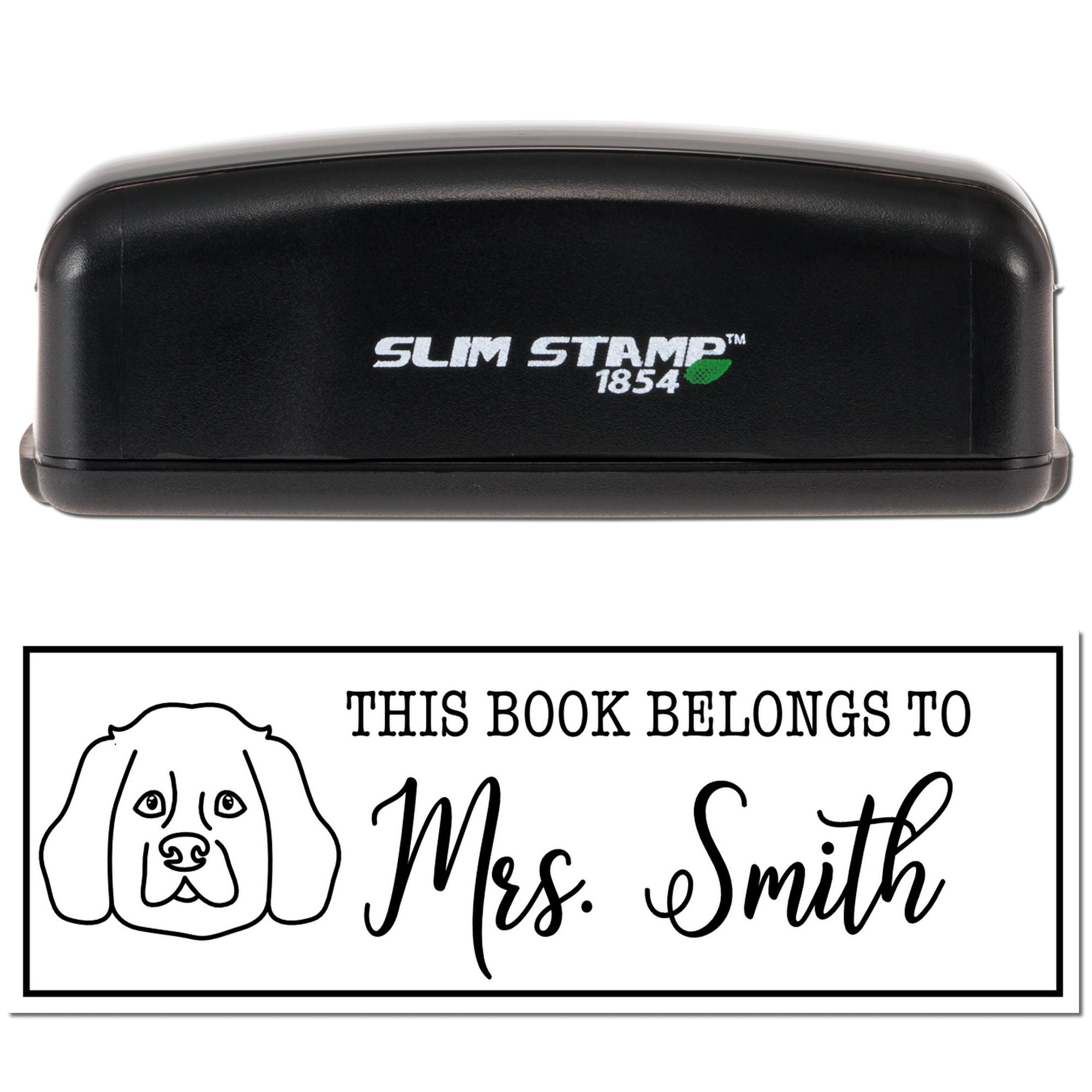 Portable Pre-Ink Westie Dog Custom This Book Belongs To Stamp - Engineer Seal Stamps