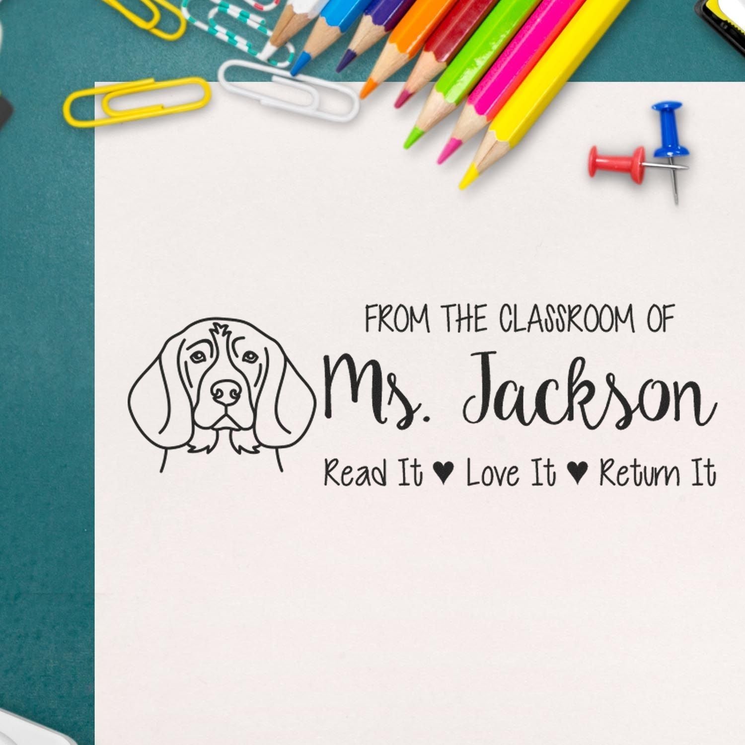 Beagle Customized Library Stamp Pre-Inked - Engineer Seal Stamps