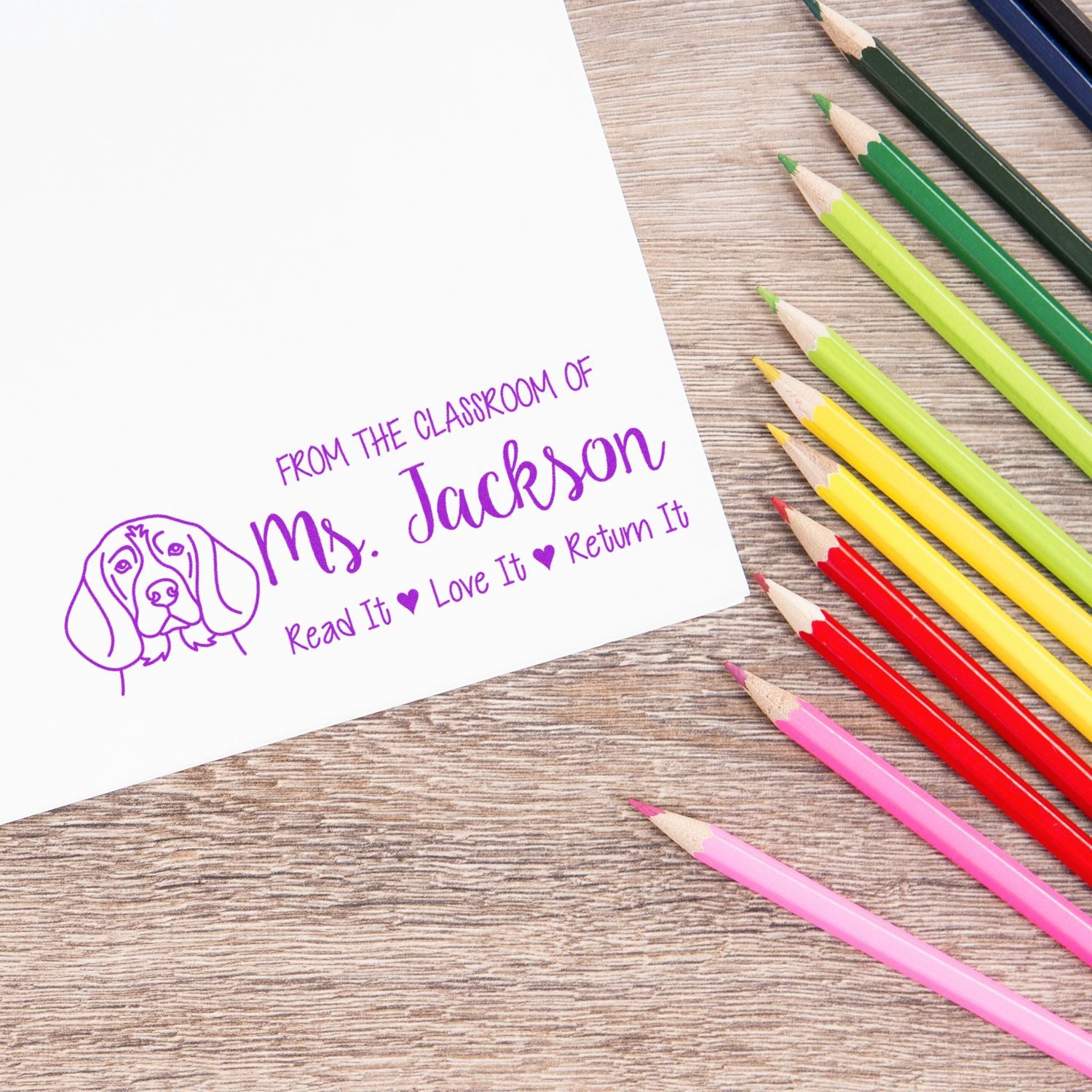 Beagle Customized Library Stamp Pre-Inked - Engineer Seal Stamps