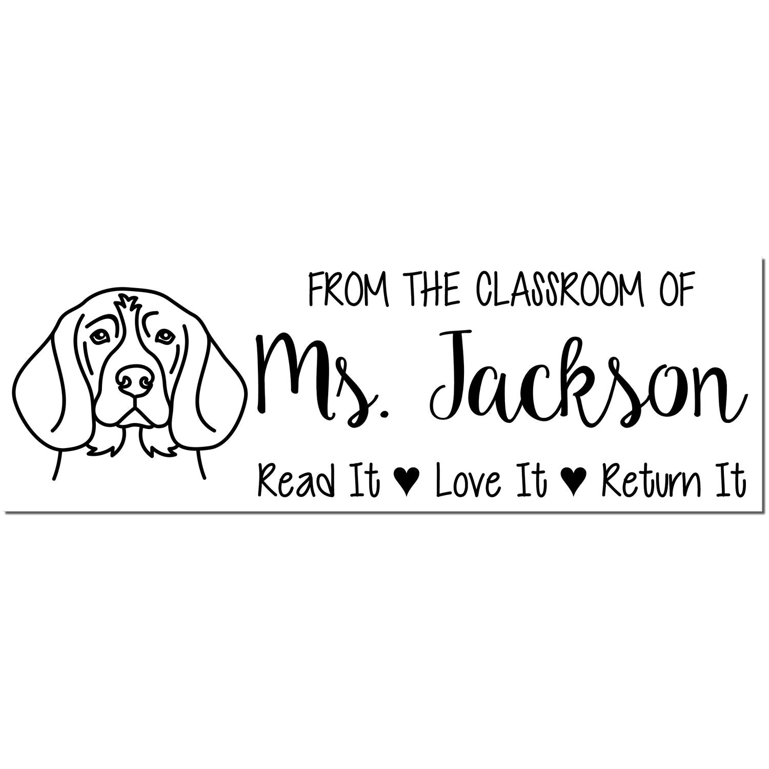 Beagle Customized Library Stamp Pre-Inked - Engineer Seal Stamps