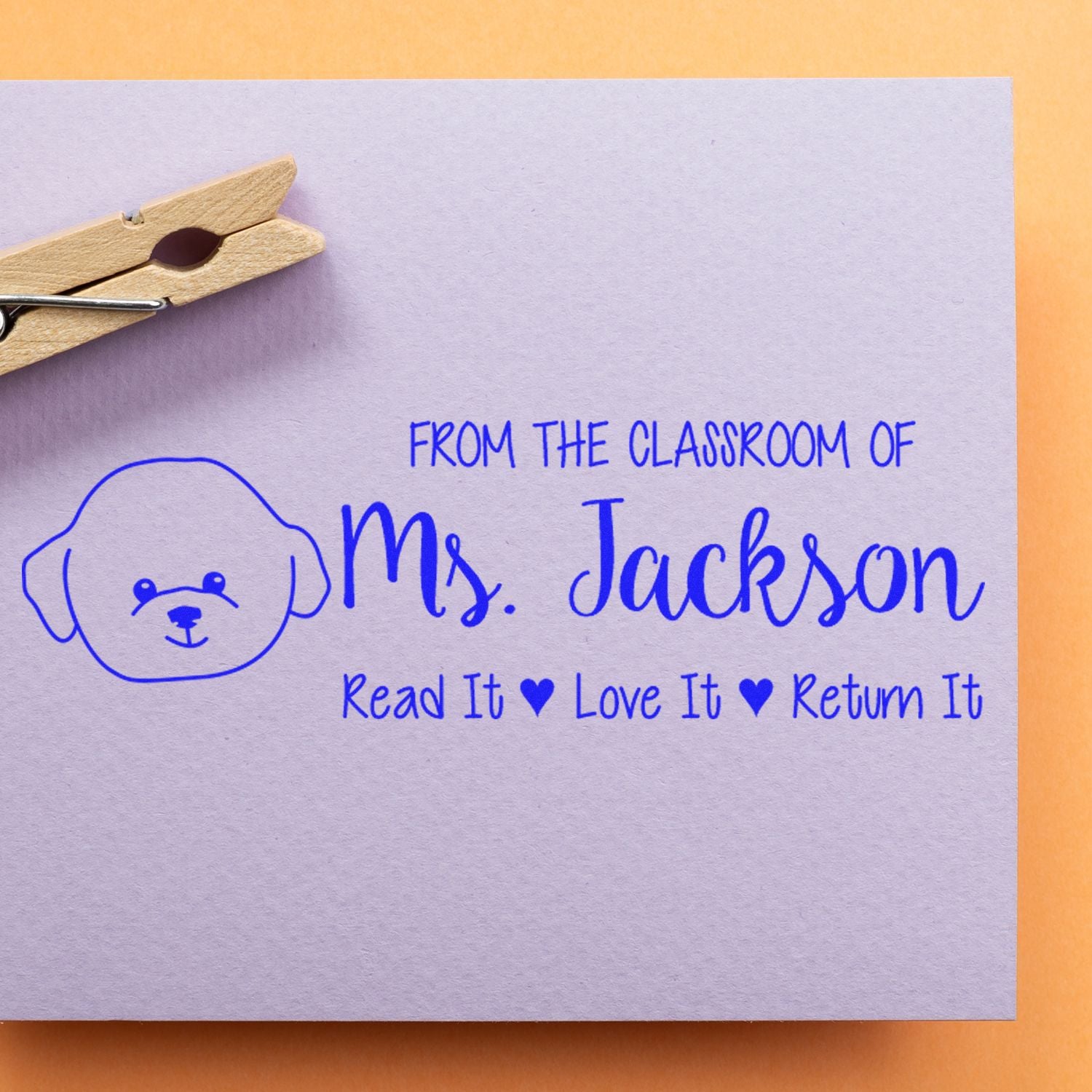 Wood Handle Bichon Custom Book Stamp - Engineer Seal Stamps