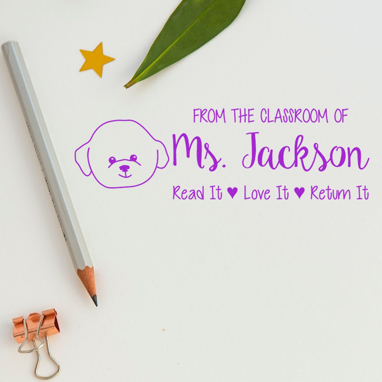 Bichon Customized Bookplate Stamp Pre-Inked - Engineer Seal Stamps