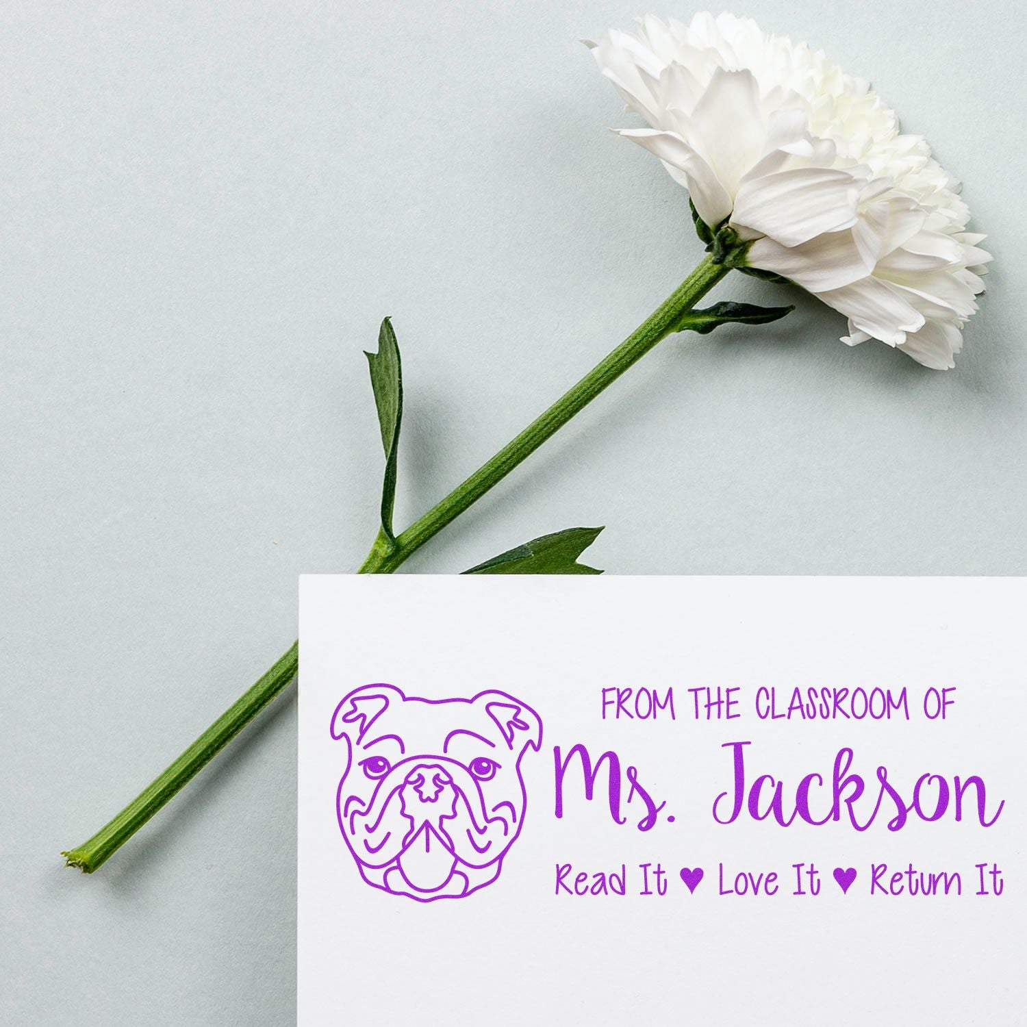 Wood Handle Bulldog Custom BookStamp Stamp - Engineer Seal Stamps