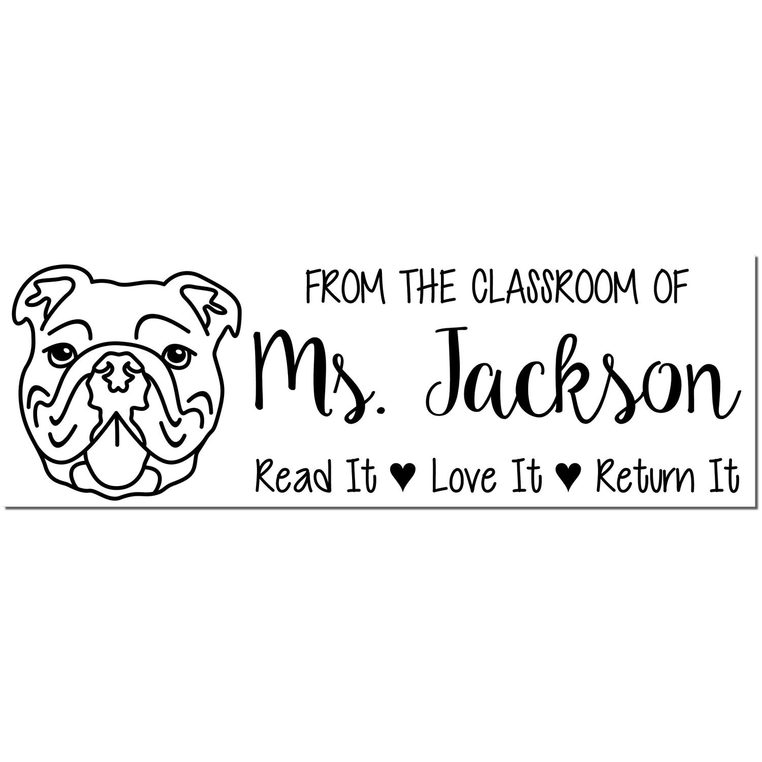 Wood Handle Bulldog Custom BookStamp Stamp - Engineer Seal Stamps