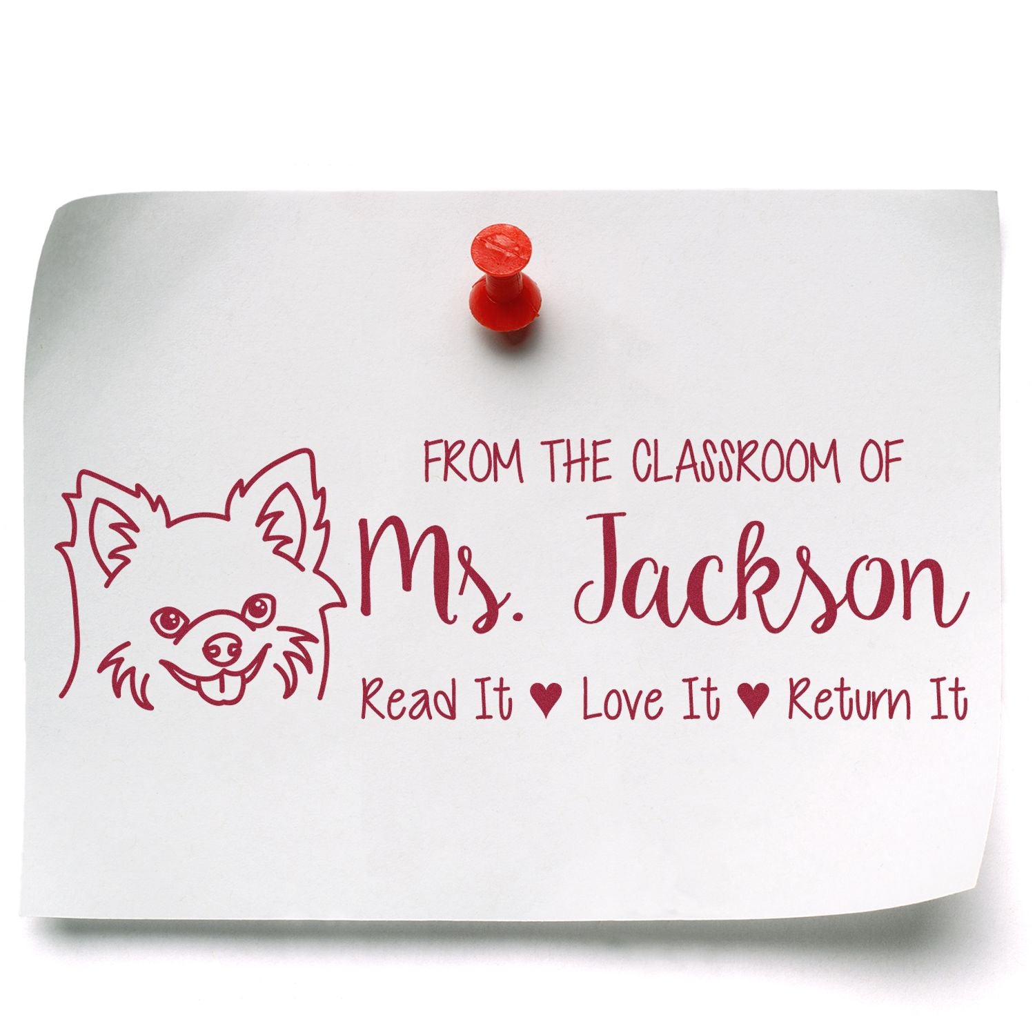 Chihuahua Customized Read It Love It Return It Stamp Pre-Inked - Engineer Seal Stamps