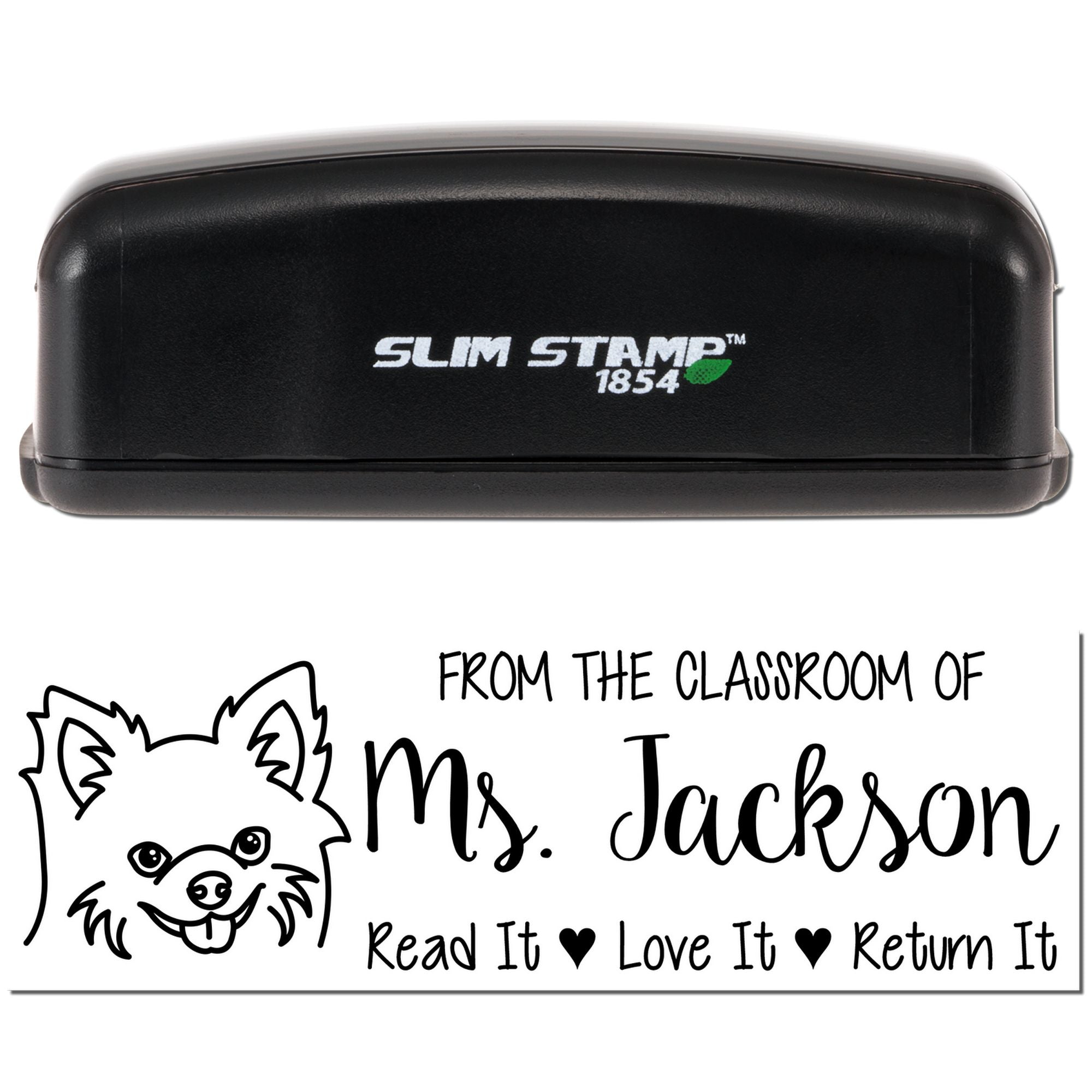 Pre-Inked Chihuahua Outline Custom Made Book Nook Stamp - Engineer Seal Stamps