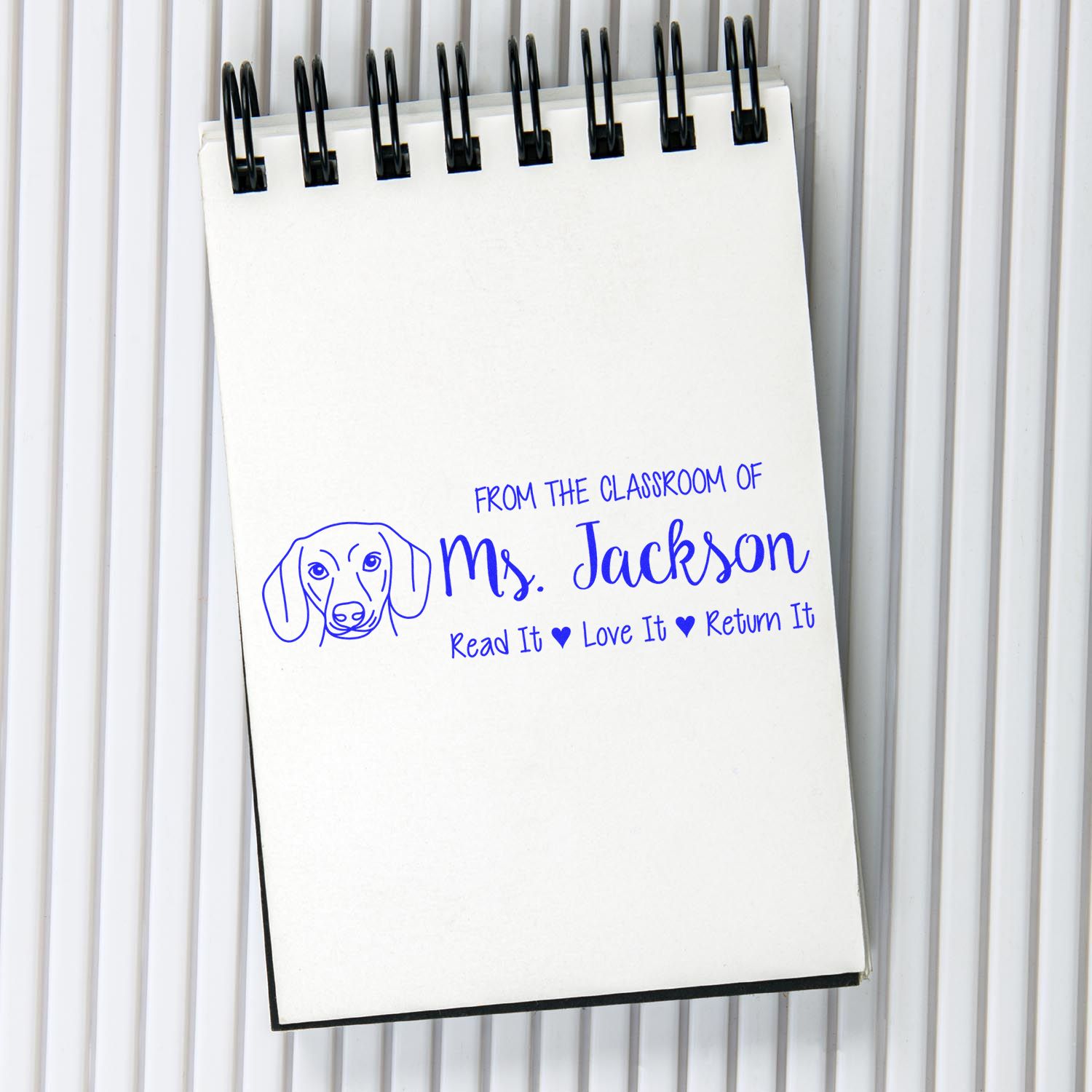 Pre-Inked Dachshund Outline Custom Made Teacher Library Book Stamp - Engineer Seal Stamps