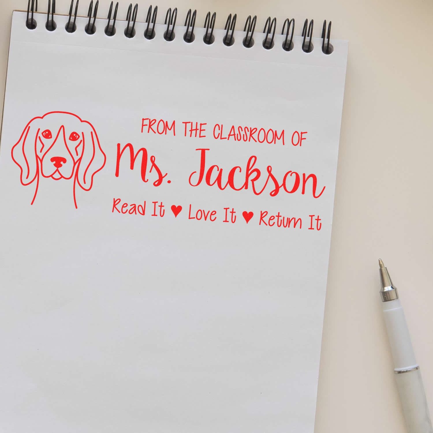 German Shorthaired Pointer Custom Made BookStamp Stamp Pre-Inked - Engineer Seal Stamps