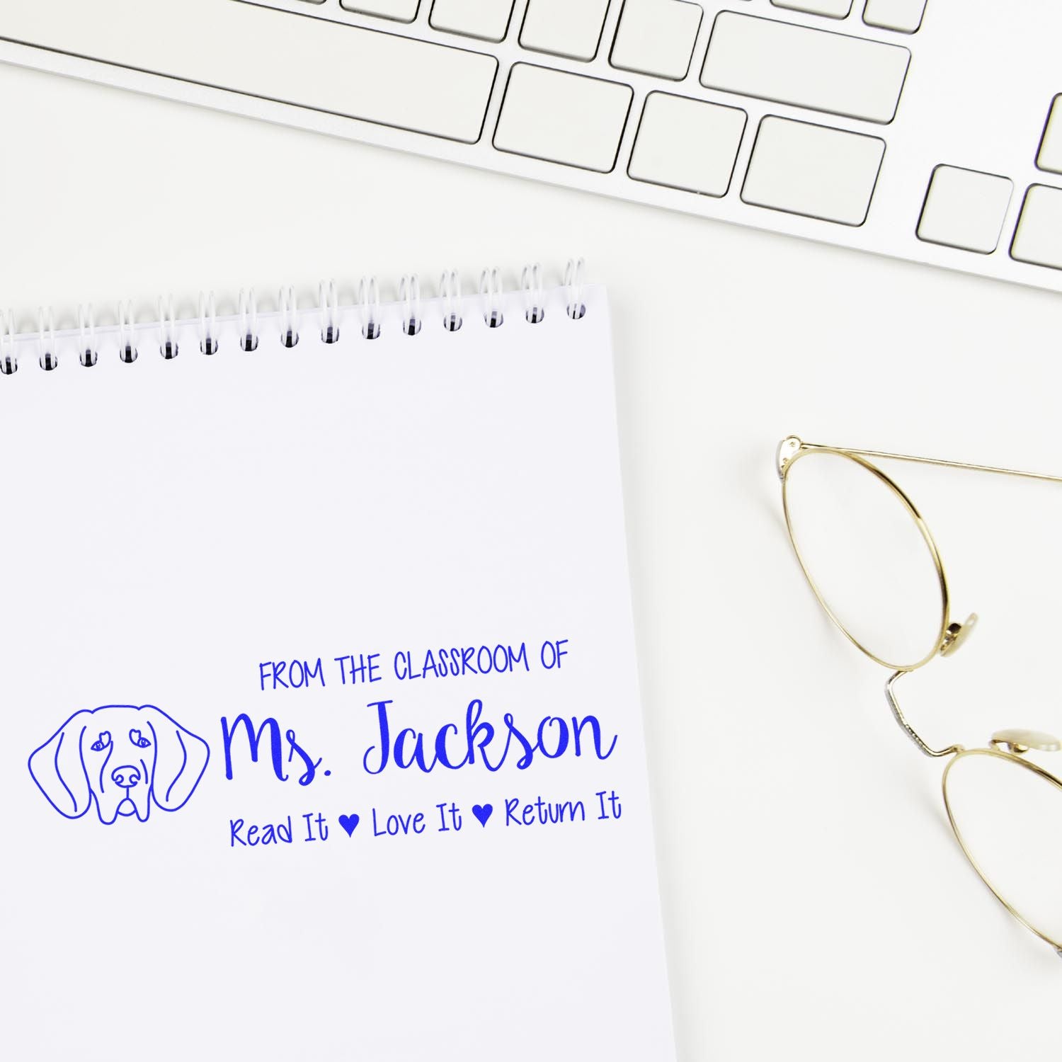 Great Dane Custom Made Teacher Book Stamp Pre-Inked - Engineer Seal Stamps