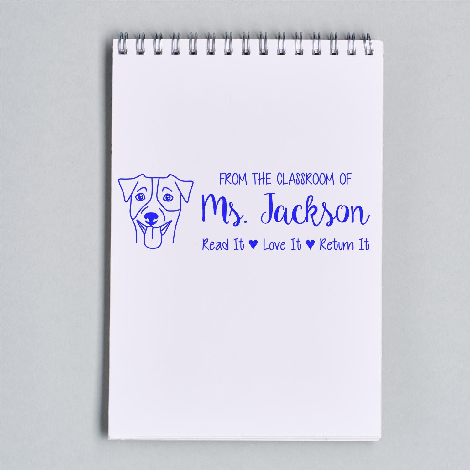 Pre-Inked Jack Russell Outline Custom BookStamp Stamp - Engineer Seal Stamps