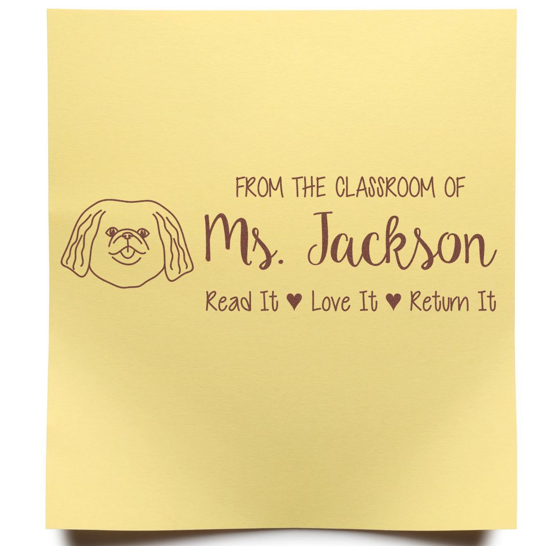 Wood Handle Pekingese Customized Book Stamp - Engineer Seal Stamps