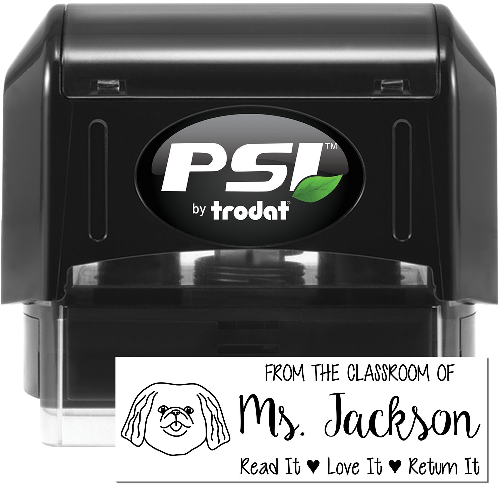 Pekingese Custom Bookplate Stamp Pre-Inked - Engineer Seal Stamps