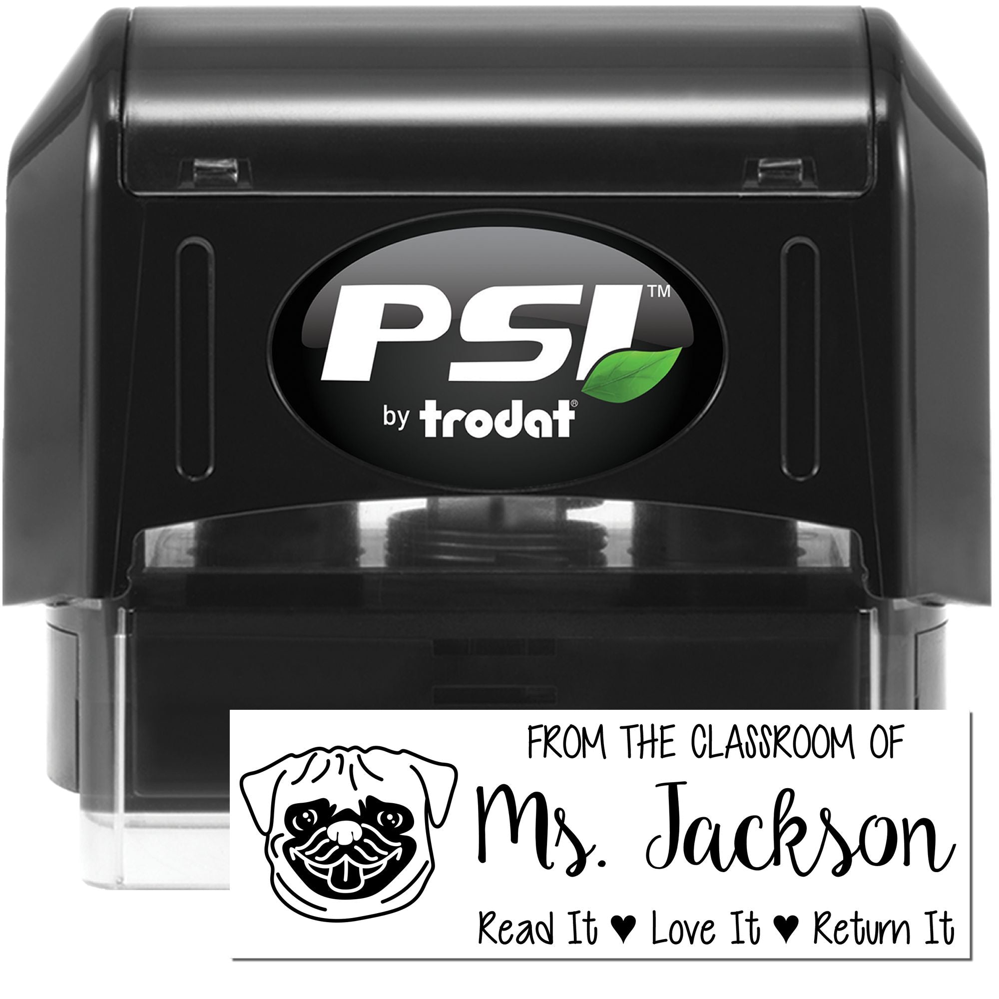 Pug Custom Personal Book Stamp Pre-Inked - Engineer Seal Stamps