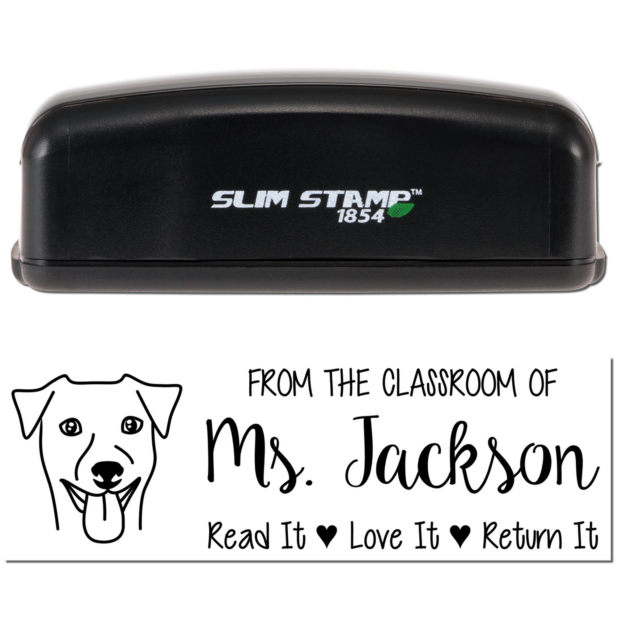 Pre-Inked Rhodesian Ridgeback Outline Personalized Library Book Stamp - Engineer Seal Stamps