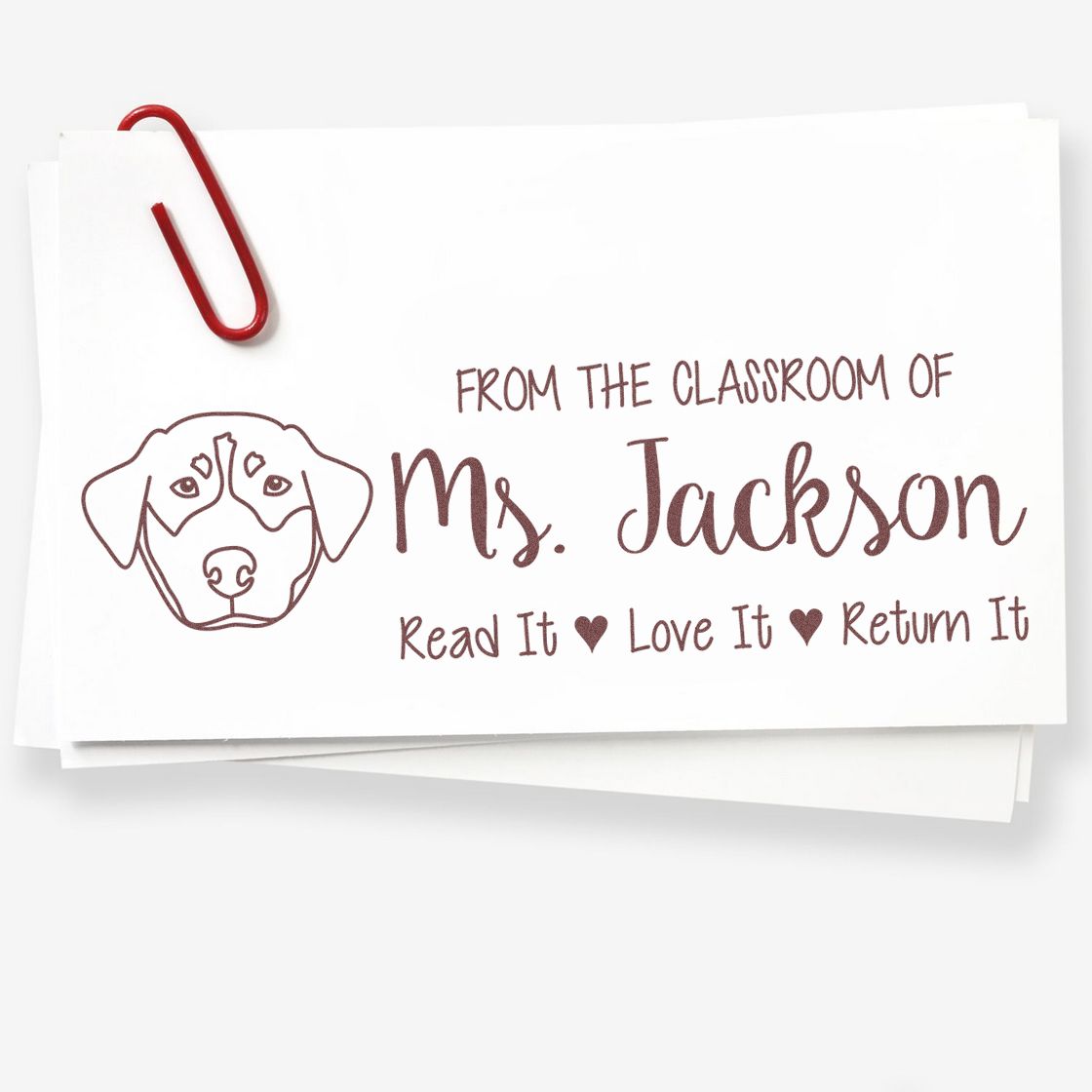 Self-Inking Personalized Read It Return It Stamp with Rottweiler Image - Engineer Seal Stamps