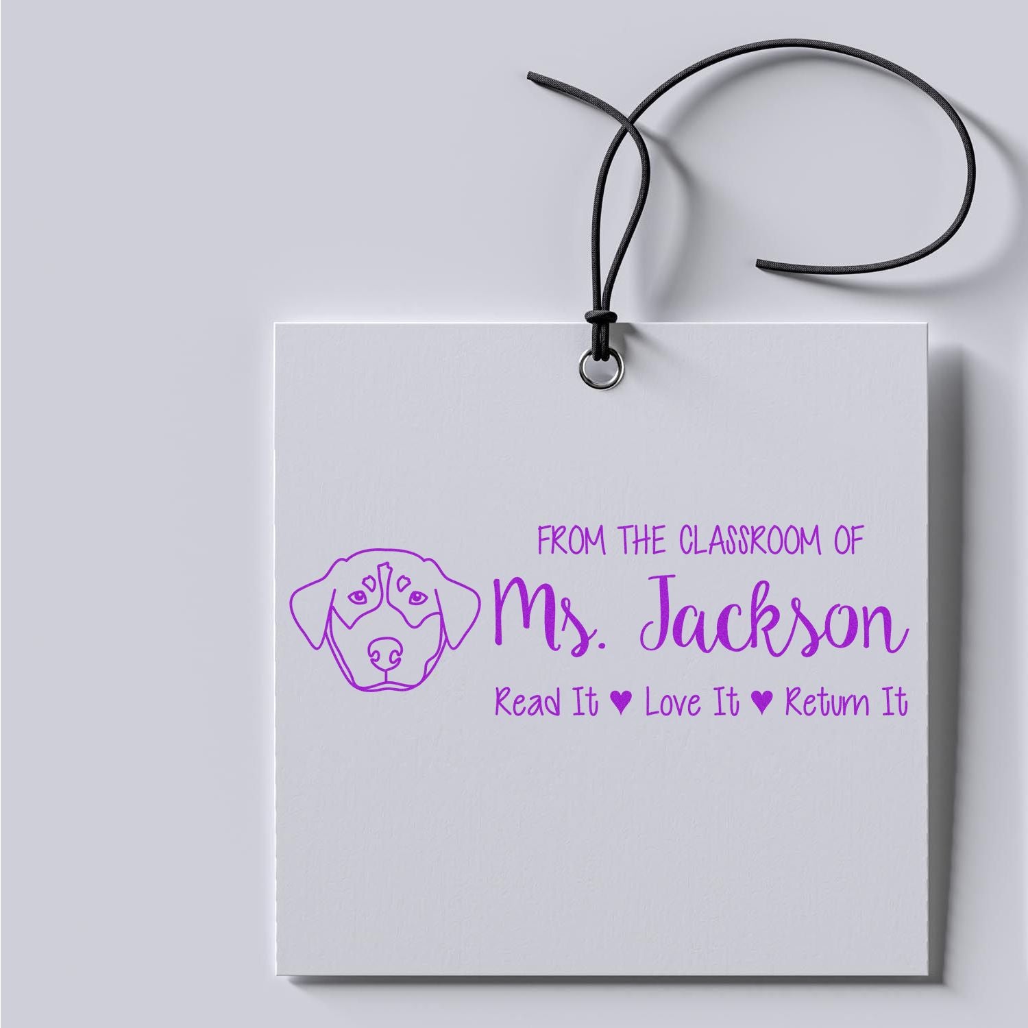 Wood Handle Rottweiler Customized Personal Book Stamp - Engineer Seal Stamps