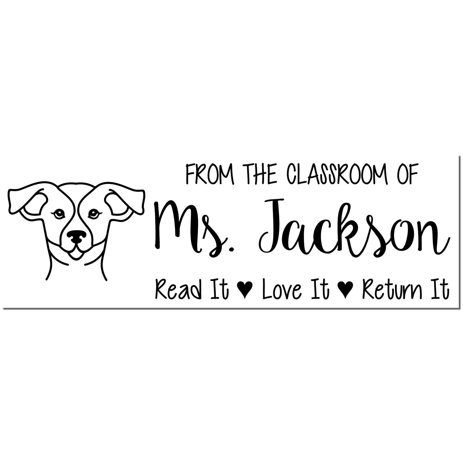 Russell Custom Teacher Library Book Stamp Pre-Inked - Engineer Seal Stamps