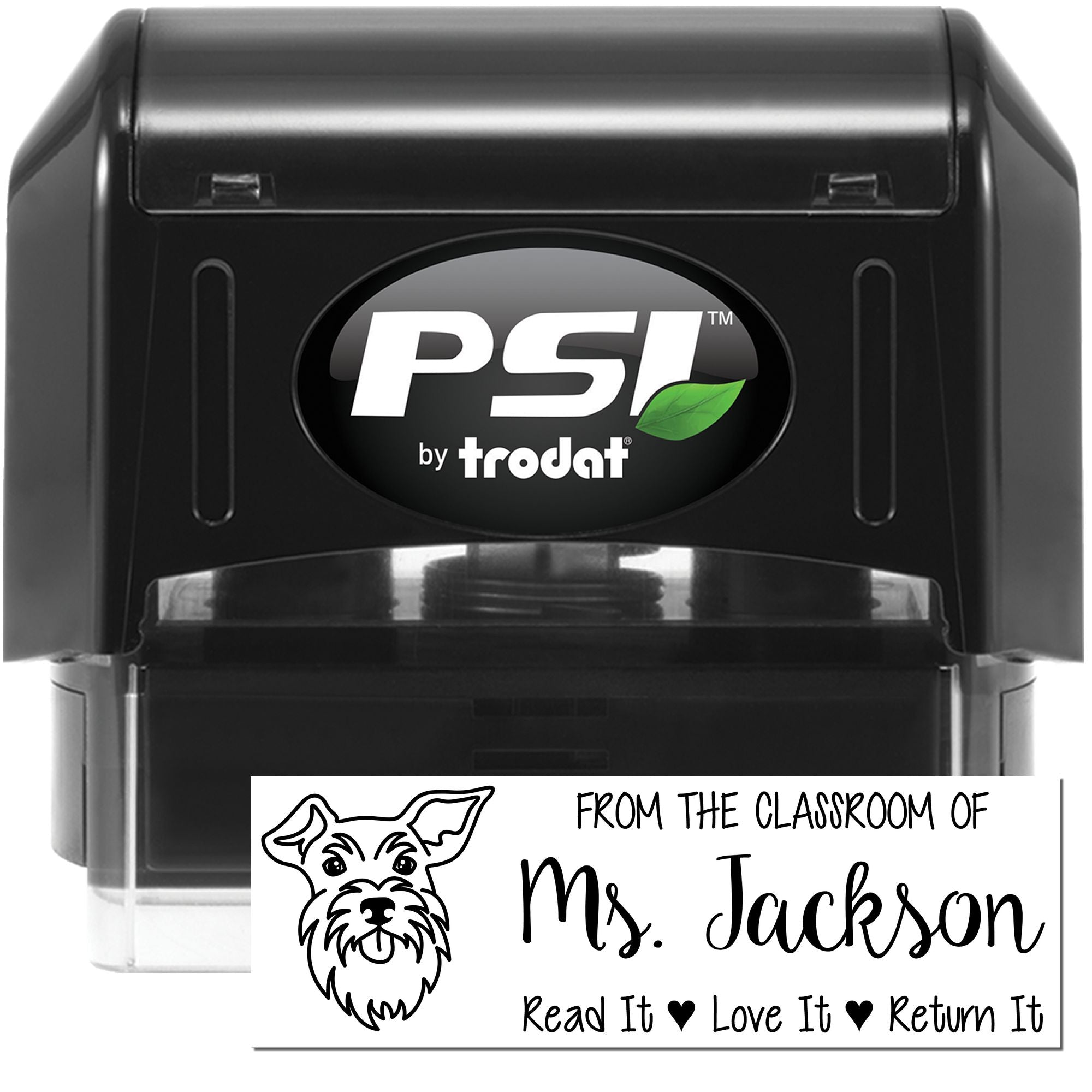 Schnauzer Custom Classroom Ownership Stamp Pre-Inked - Engineer Seal Stamps