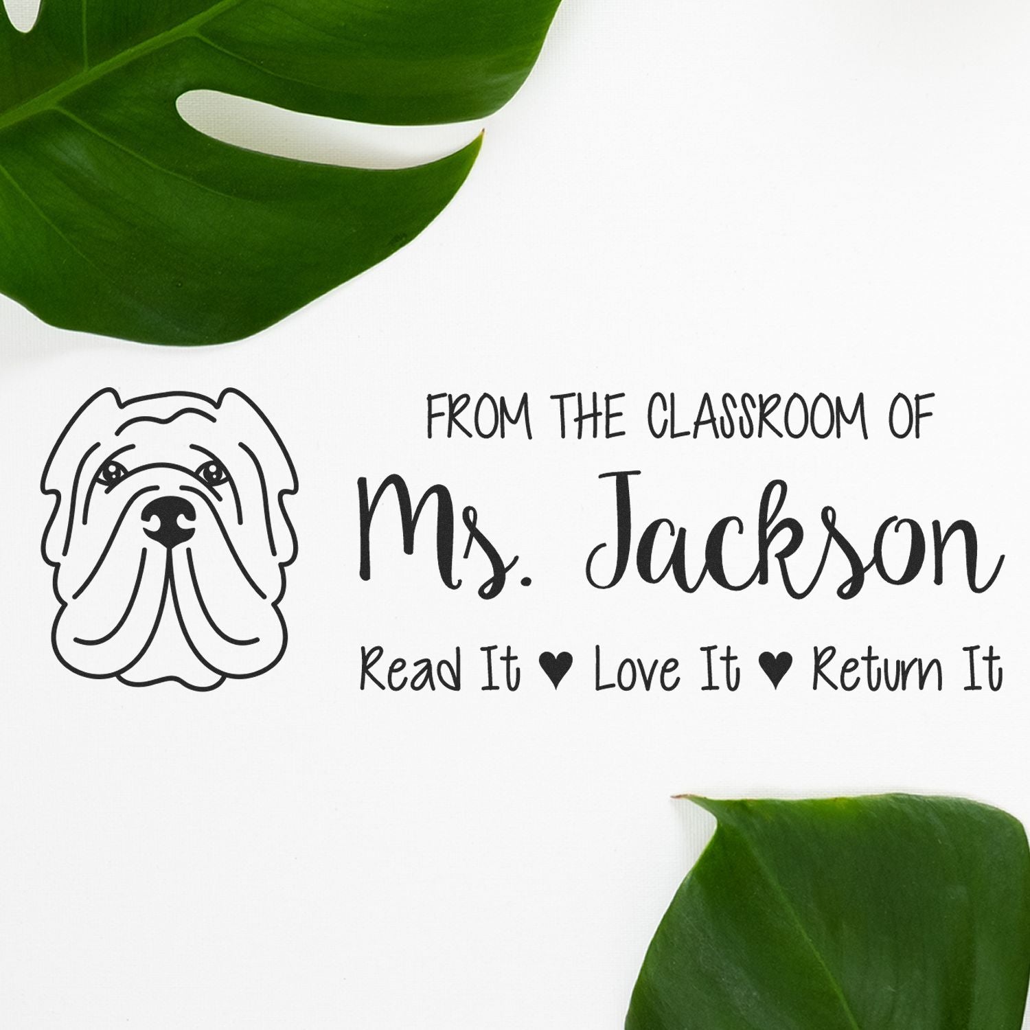 Wood Handle Sharpei Customized Teacher Library Book Stamp - Engineer Seal Stamps