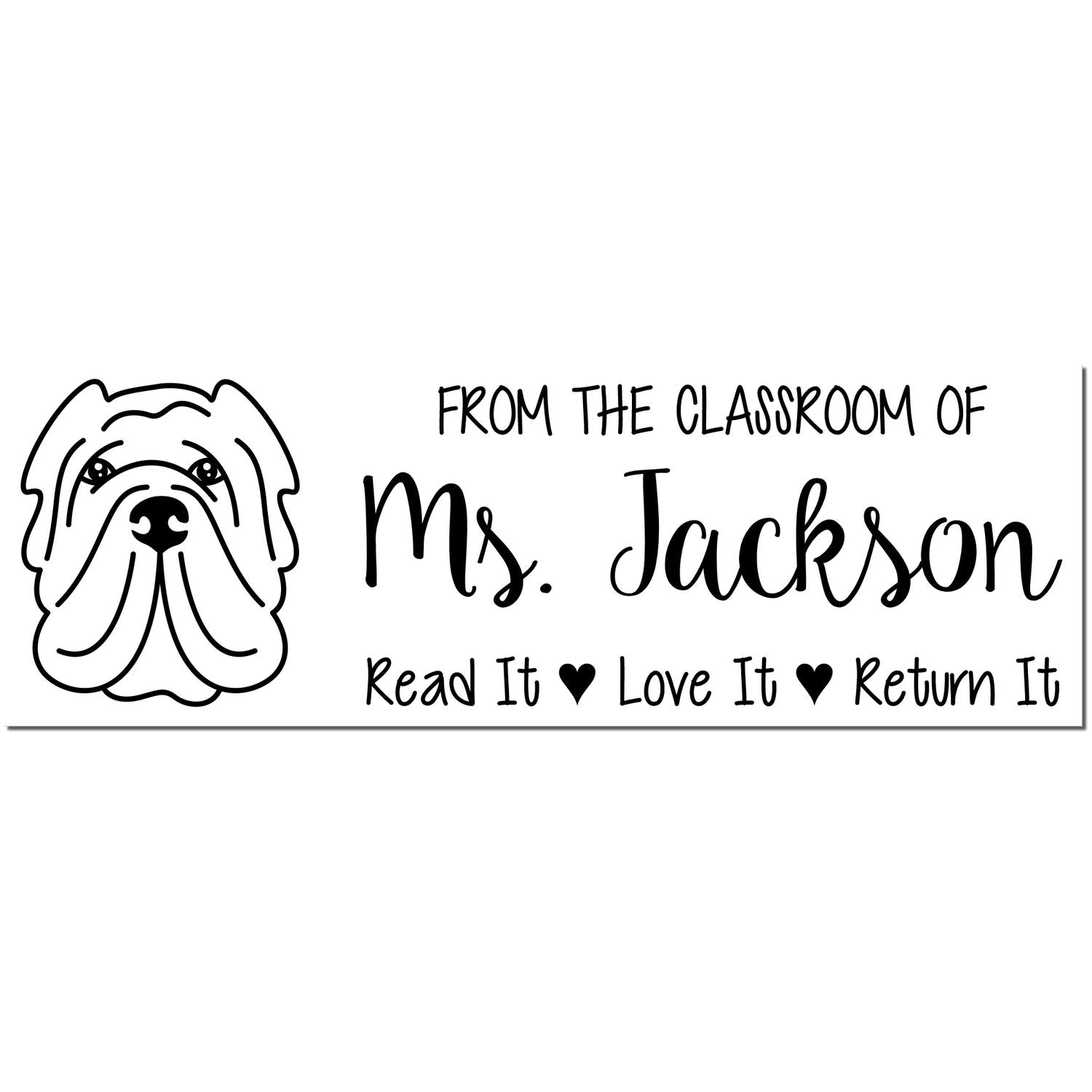 Wood Handle Sharpei Customized Teacher Library Book Stamp - Engineer Seal Stamps