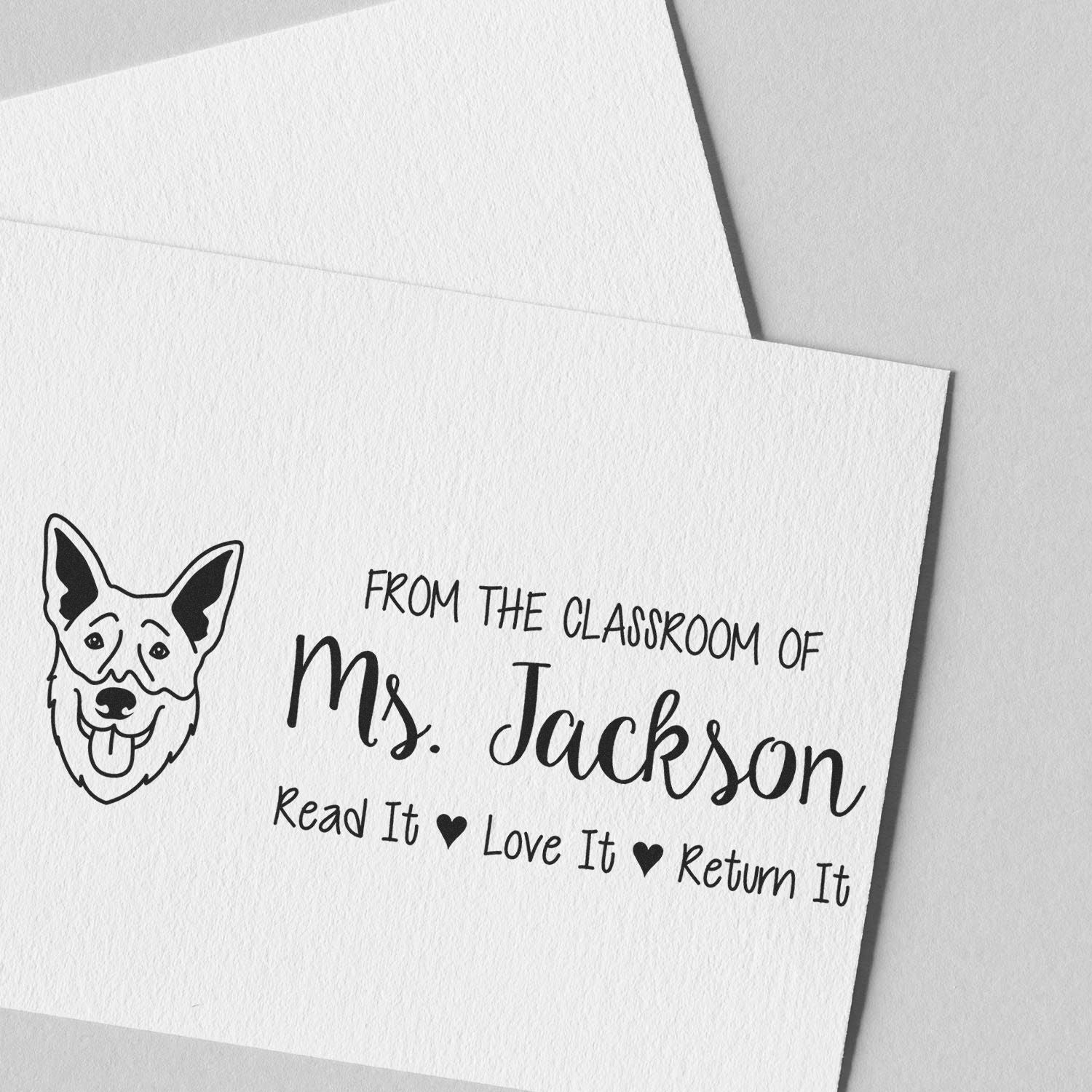 Shepsky Custom Teacher Book Ownership Stamp Pre-Inked - Engineer Seal Stamps