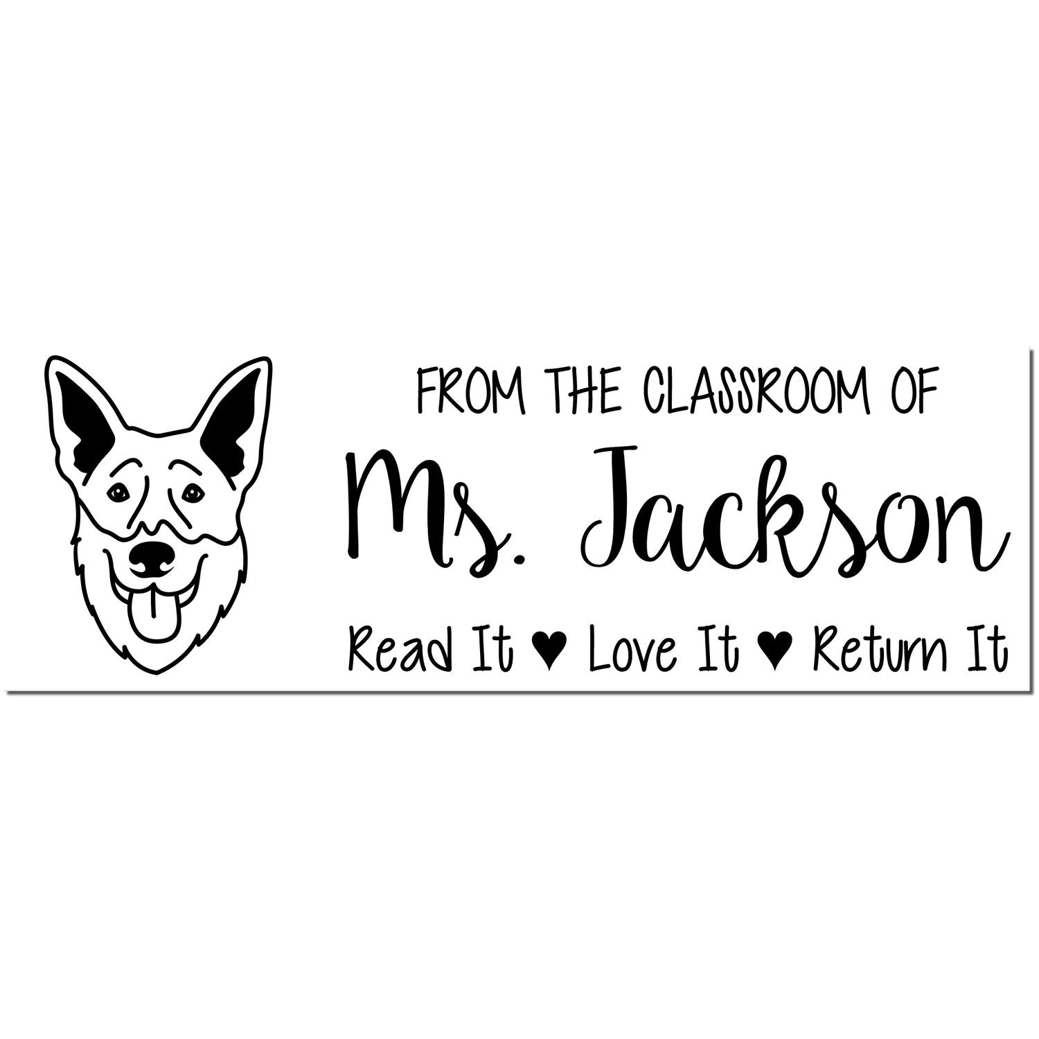 Shepsky Custom Teacher Book Ownership Stamp Pre-Inked - Engineer Seal Stamps