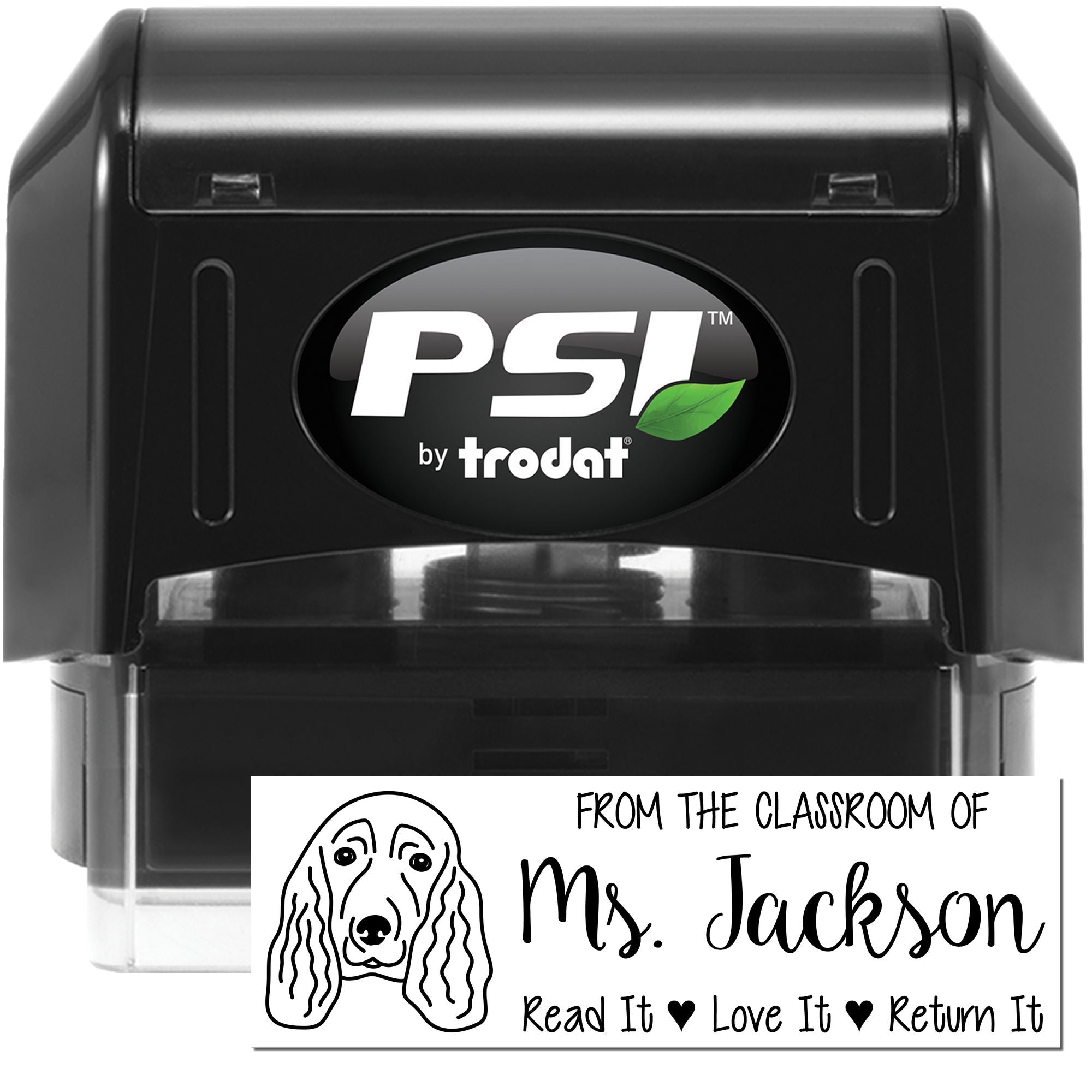 Spaniel Personalized Book Stamp Pre-Inked - Engineer Seal Stamps