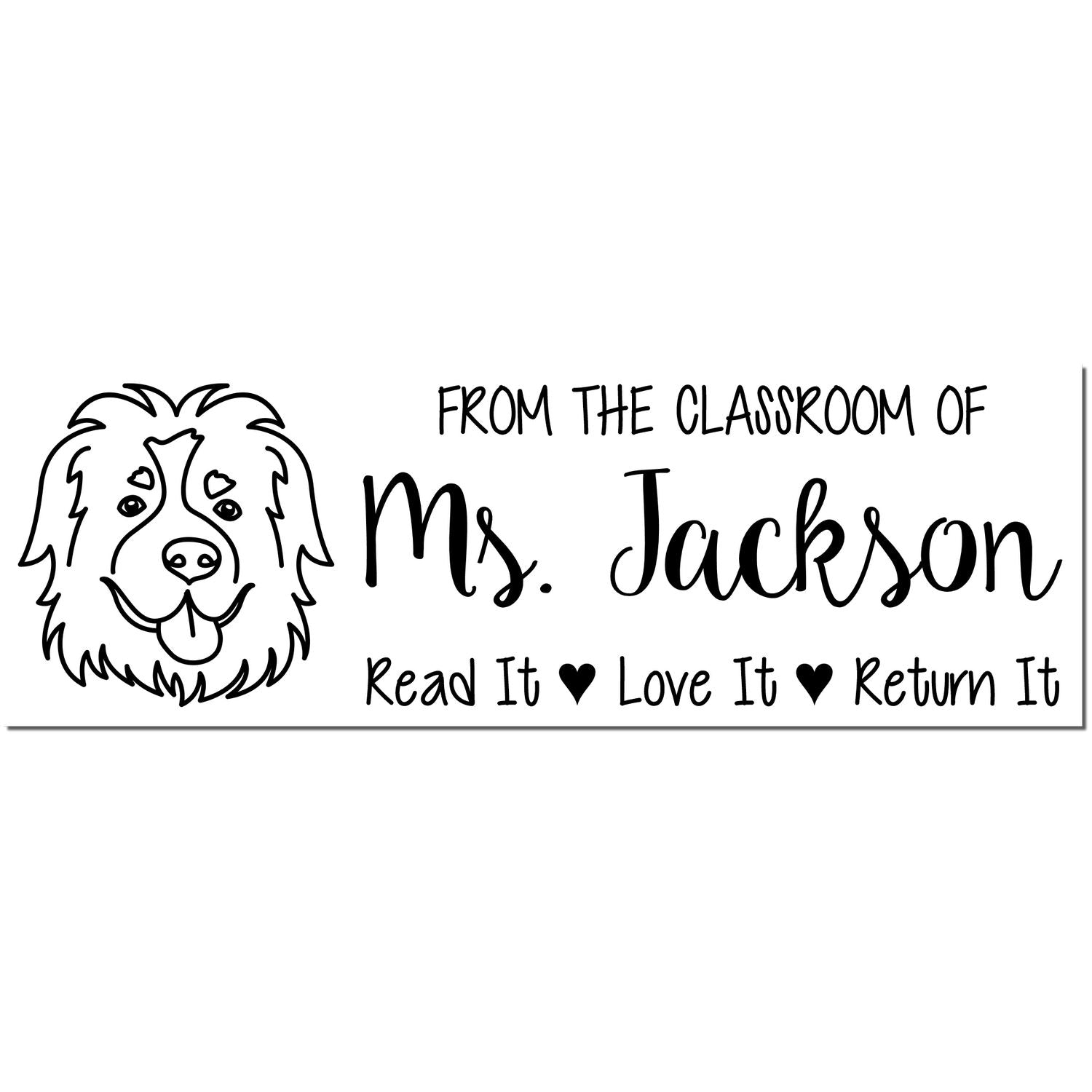 St Bernard Personalized Bookplate Stamp Pre-Inked - Engineer Seal Stamps