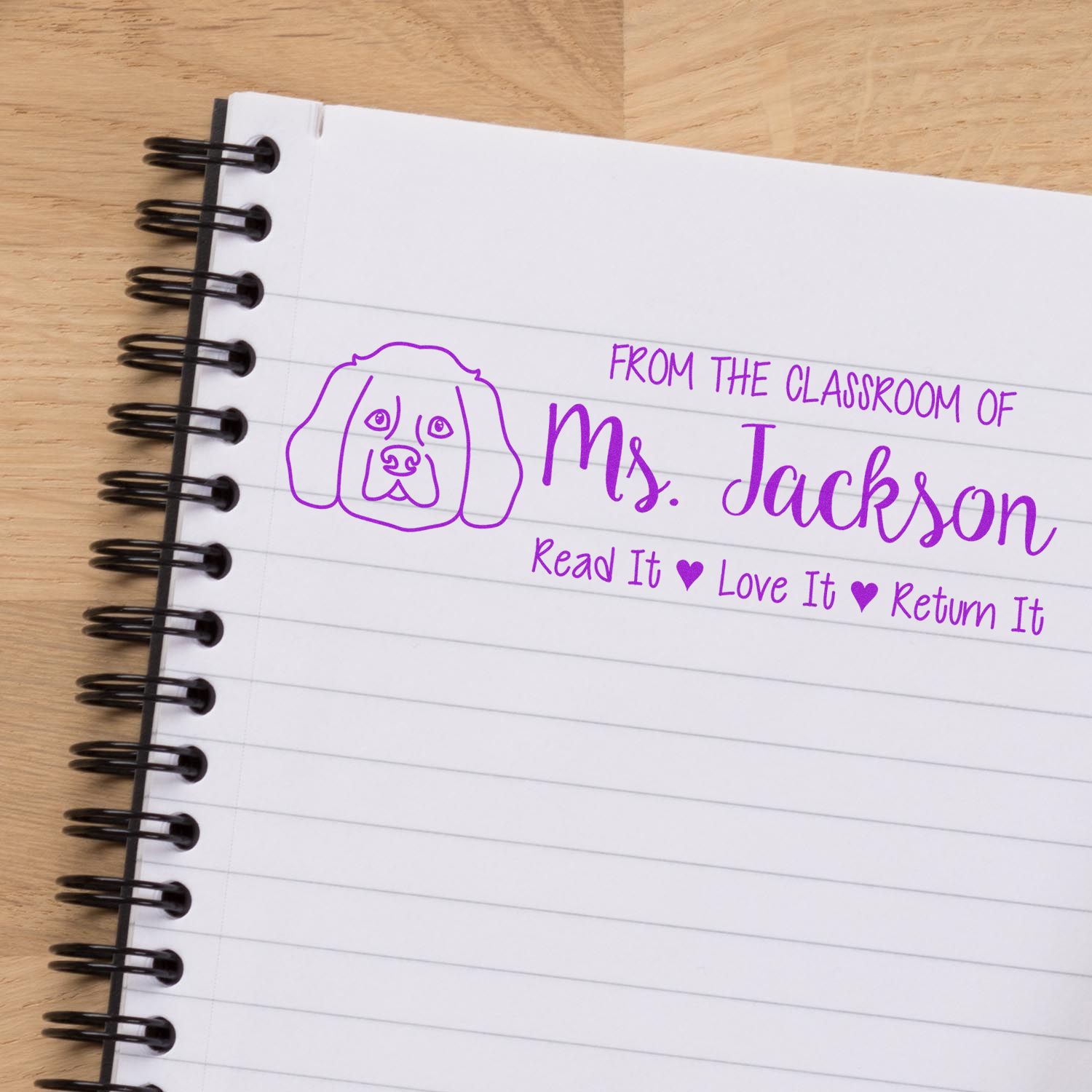 Pre-Inked Westie Outline Customized Book Ownership Stamp - Engineer Seal Stamps