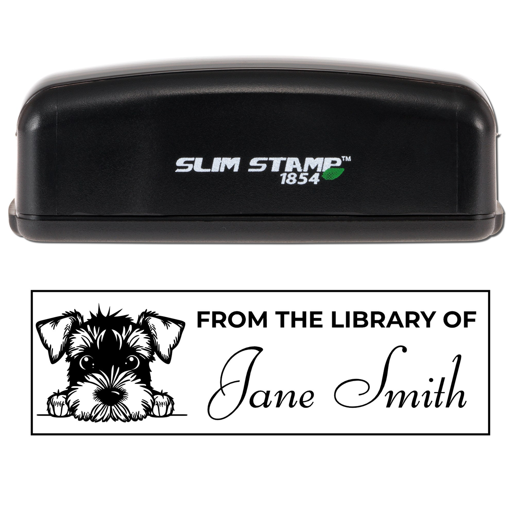 Slim Airedale Terrier This Book Belongs To Stamp - Engineer Seal Stamps