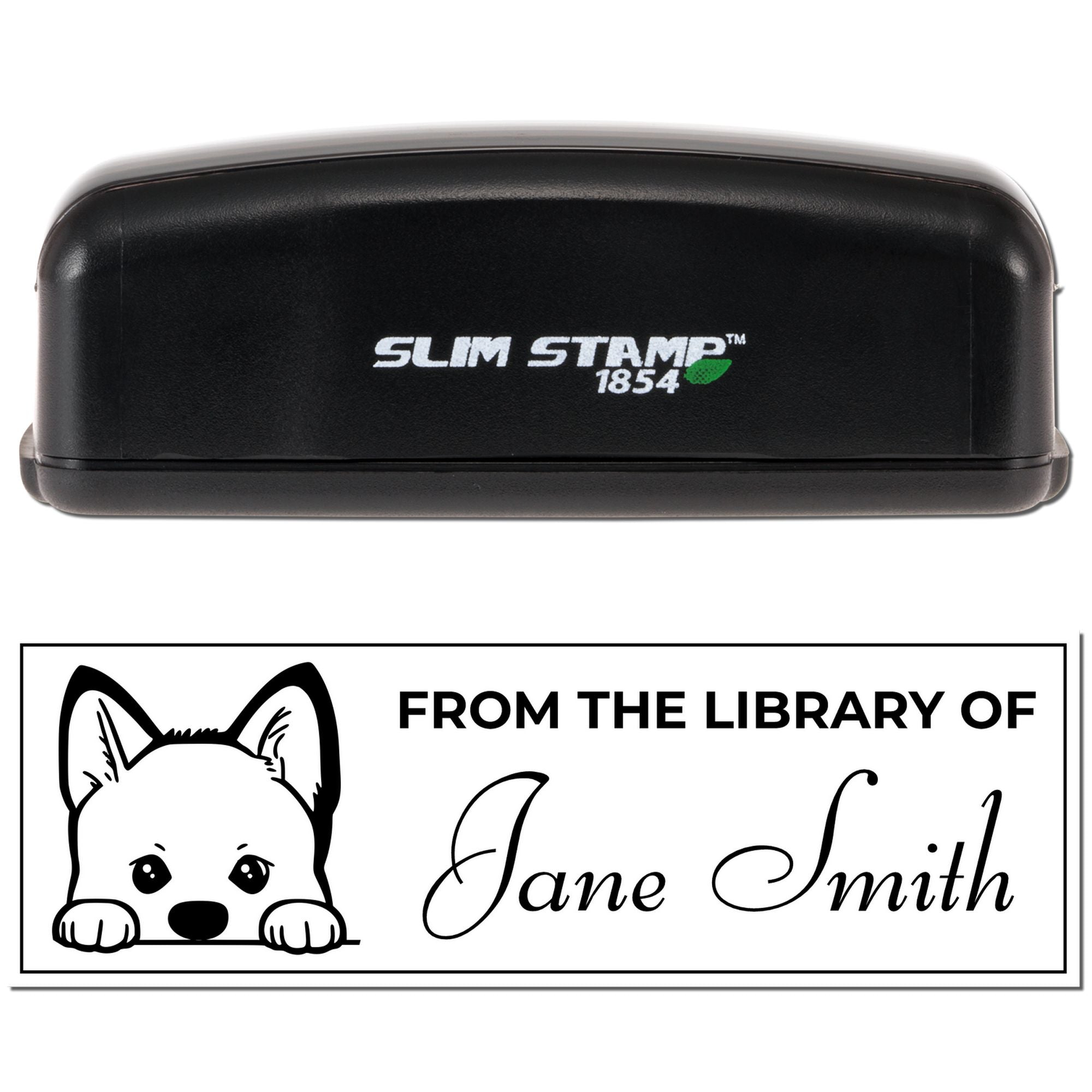 Slim Akita Property Of Book Stamp - Engineer Seal Stamps