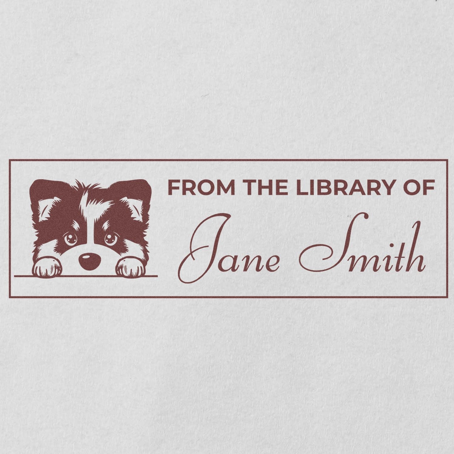 Pre-Inked Alaskan Malamute Kids Book Stamp With Name - Engineer Seal Stamps