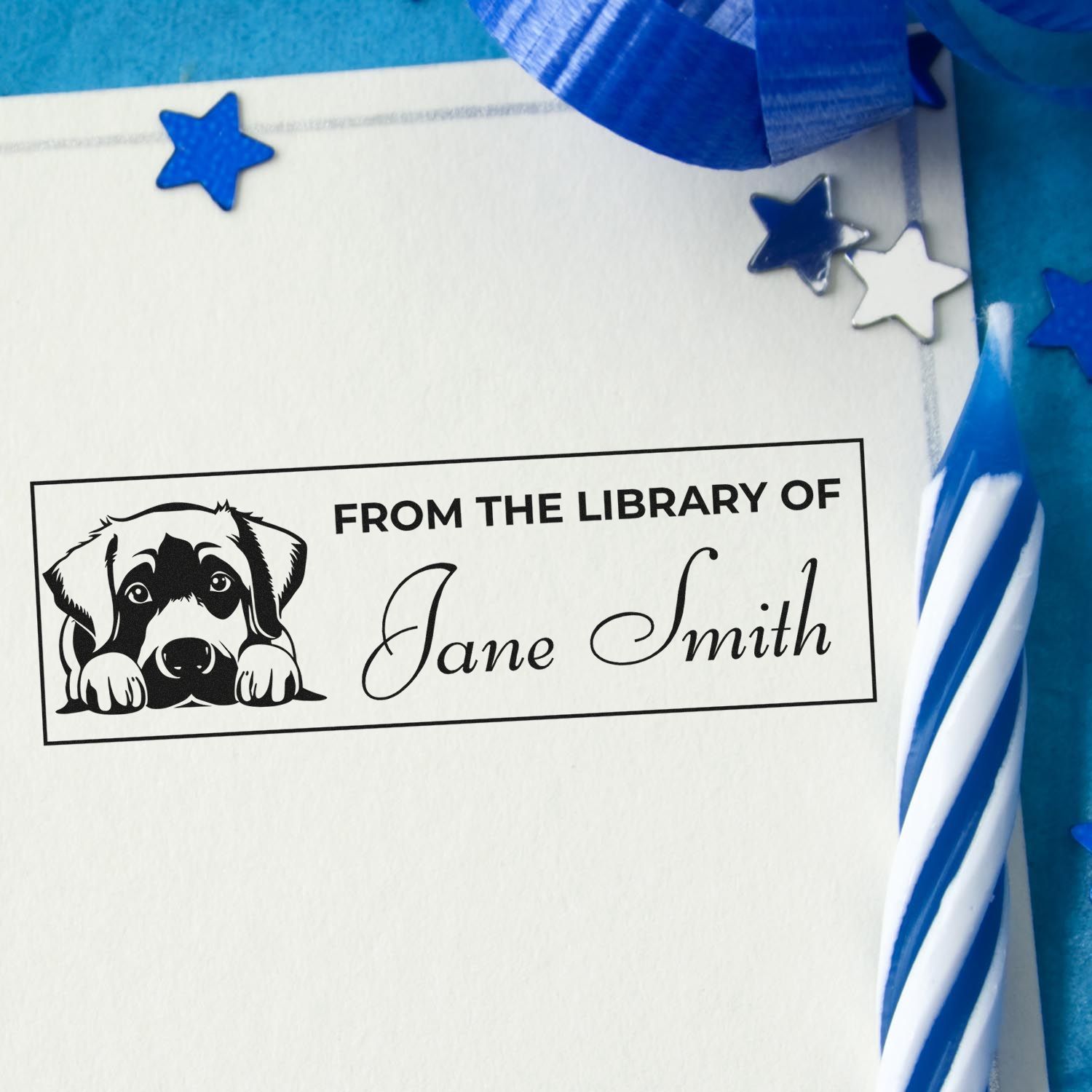 Pre-Inked Anatolian Shepherd Bibliophile Personalized Stamp - Engineer Seal Stamps