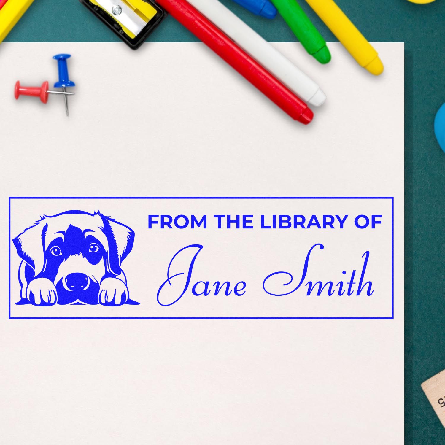 Self-Inking Anatolian Shepherd Custom Bookplate Stamp - Engineer Seal Stamps