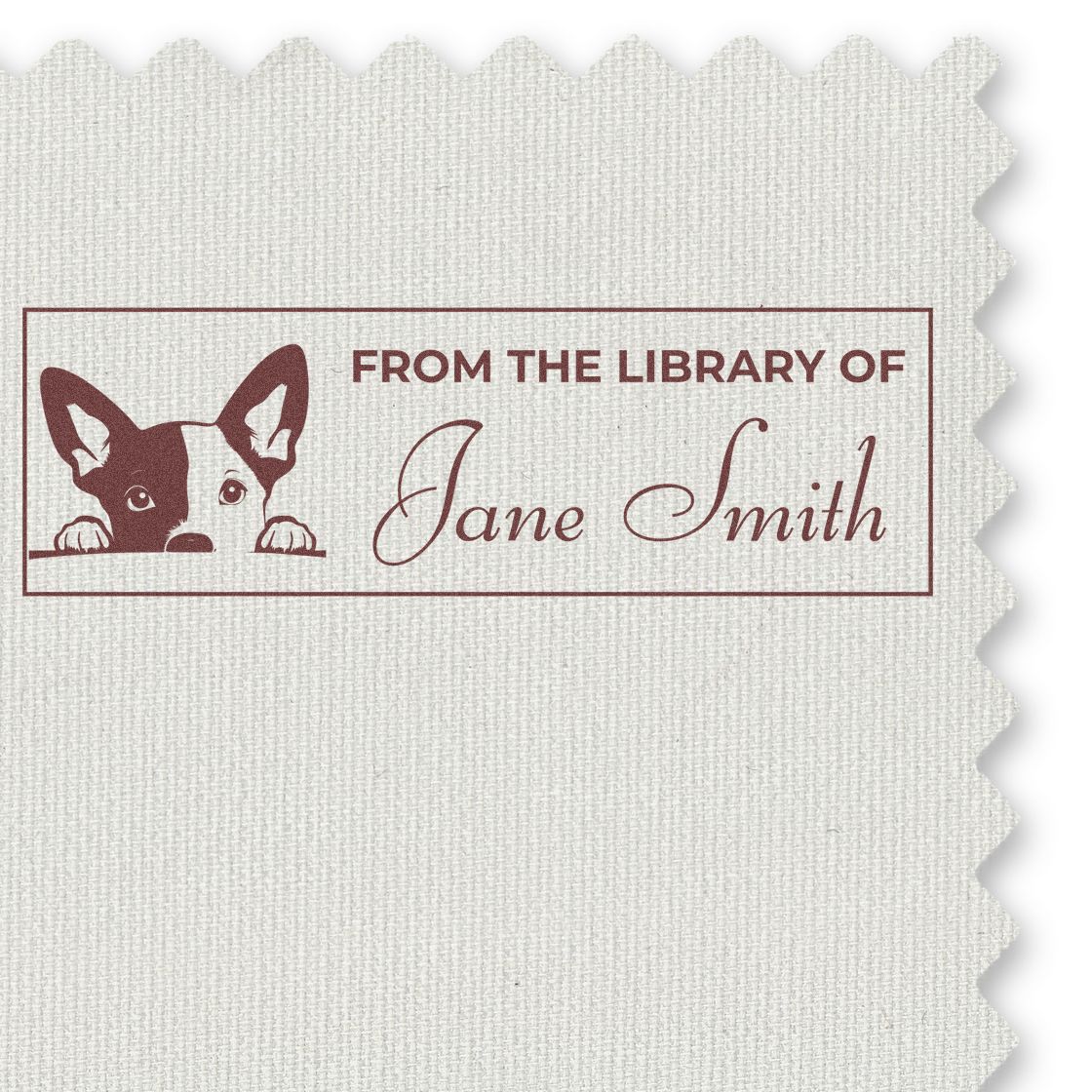 Wood Handle Basenji Personal Library Stamp - Engineer Seal Stamps