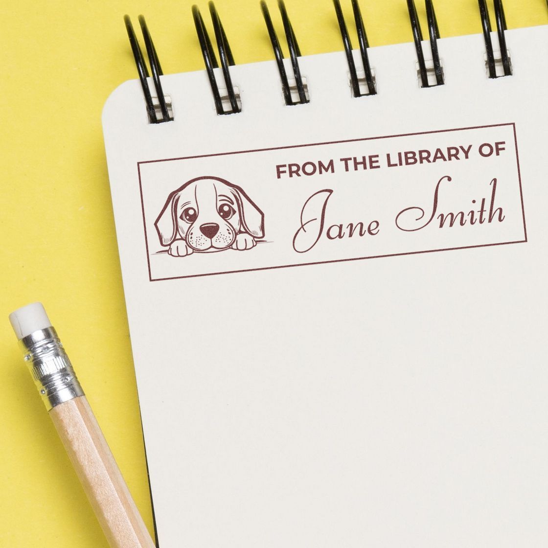 Pre-Inked Beagle Custom Book Stamps - Engineer Seal Stamps