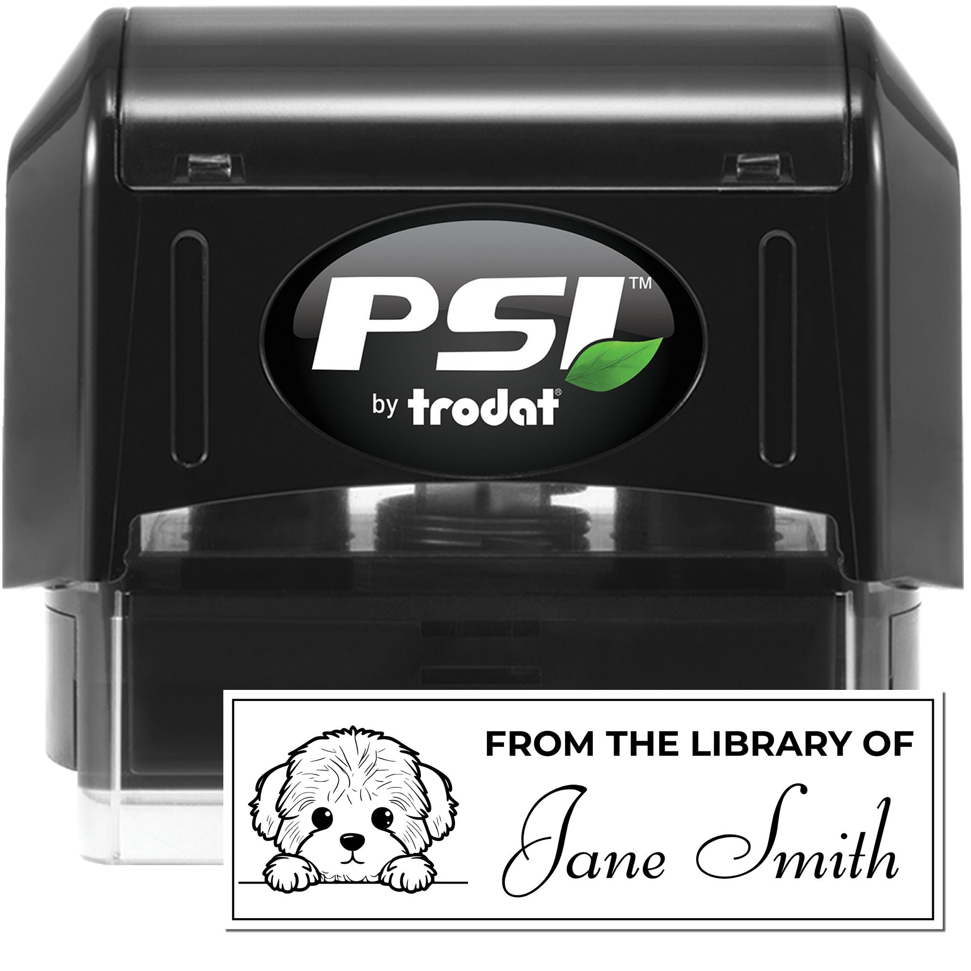 Pre-Inked Bichon Frise Personal Library Stamp - Engineer Seal Stamps