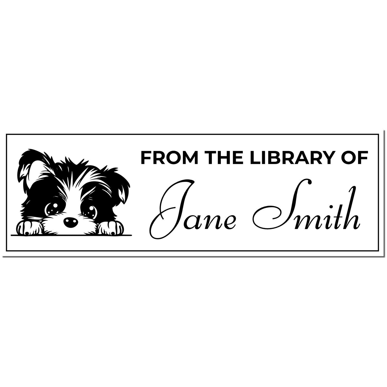 Pre-Inked Biewer Terrier Personalized Stamp For Books - Engineer Seal Stamps