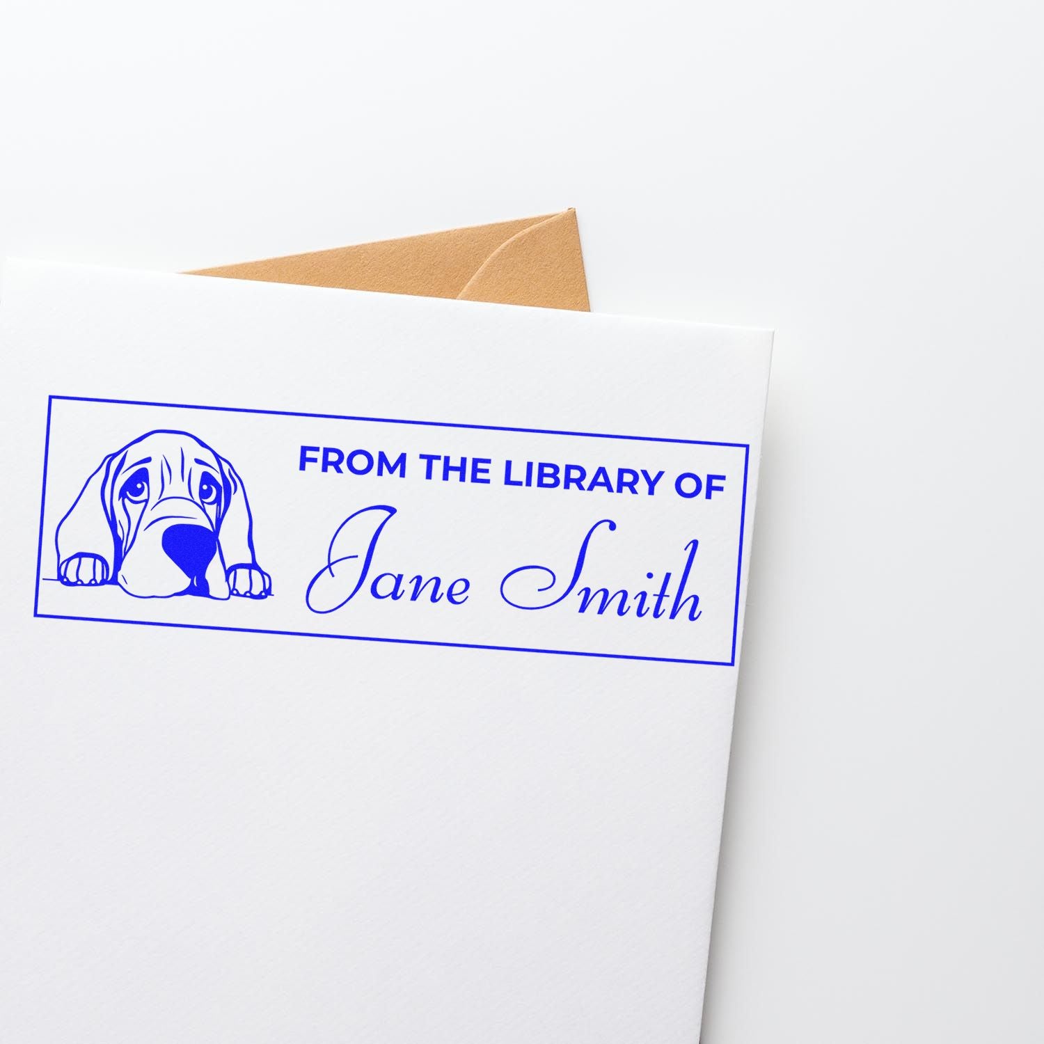 Slim Bloodhound Classic Design Book Stamp - Engineer Seal Stamps